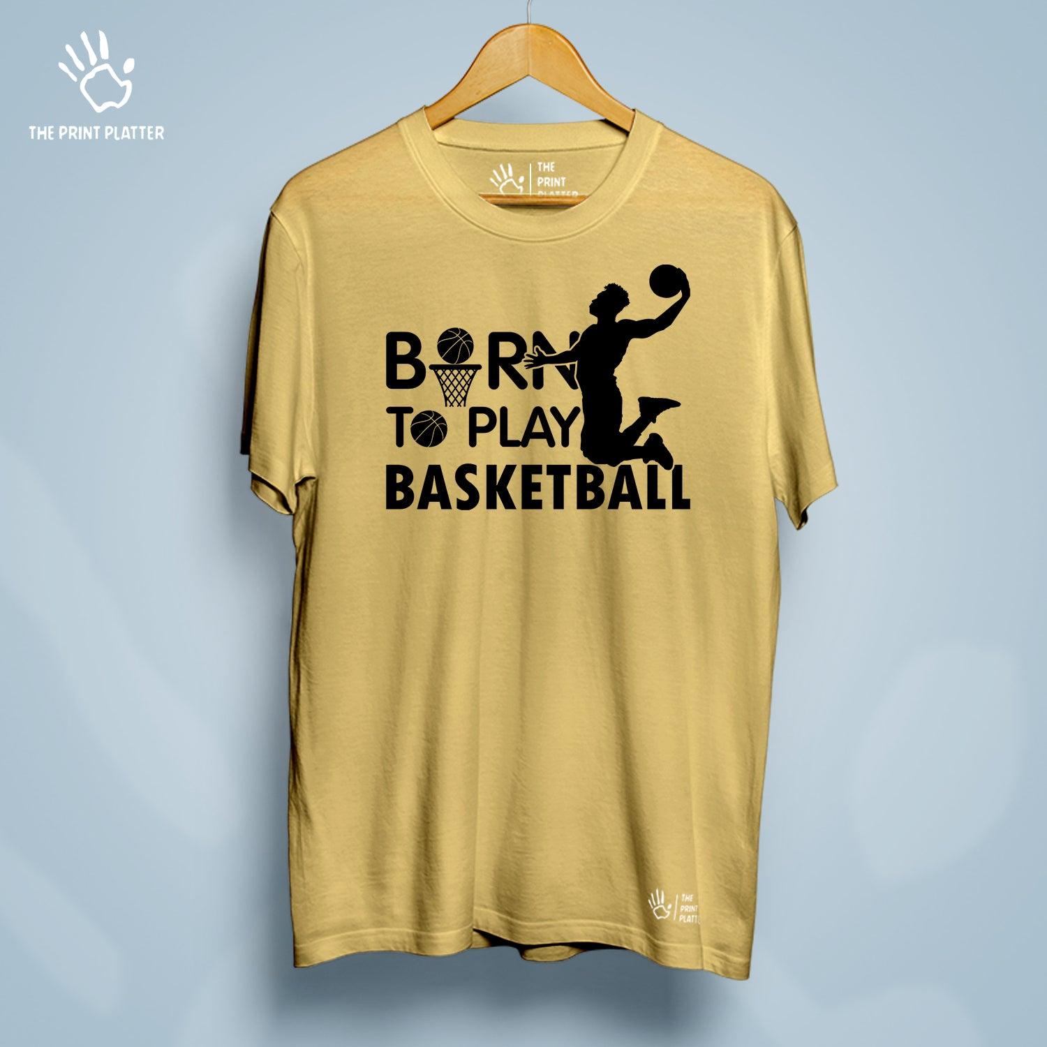 Born To Play Basketball Cotton Bio Wash 180gsm T-shirt | T-R167