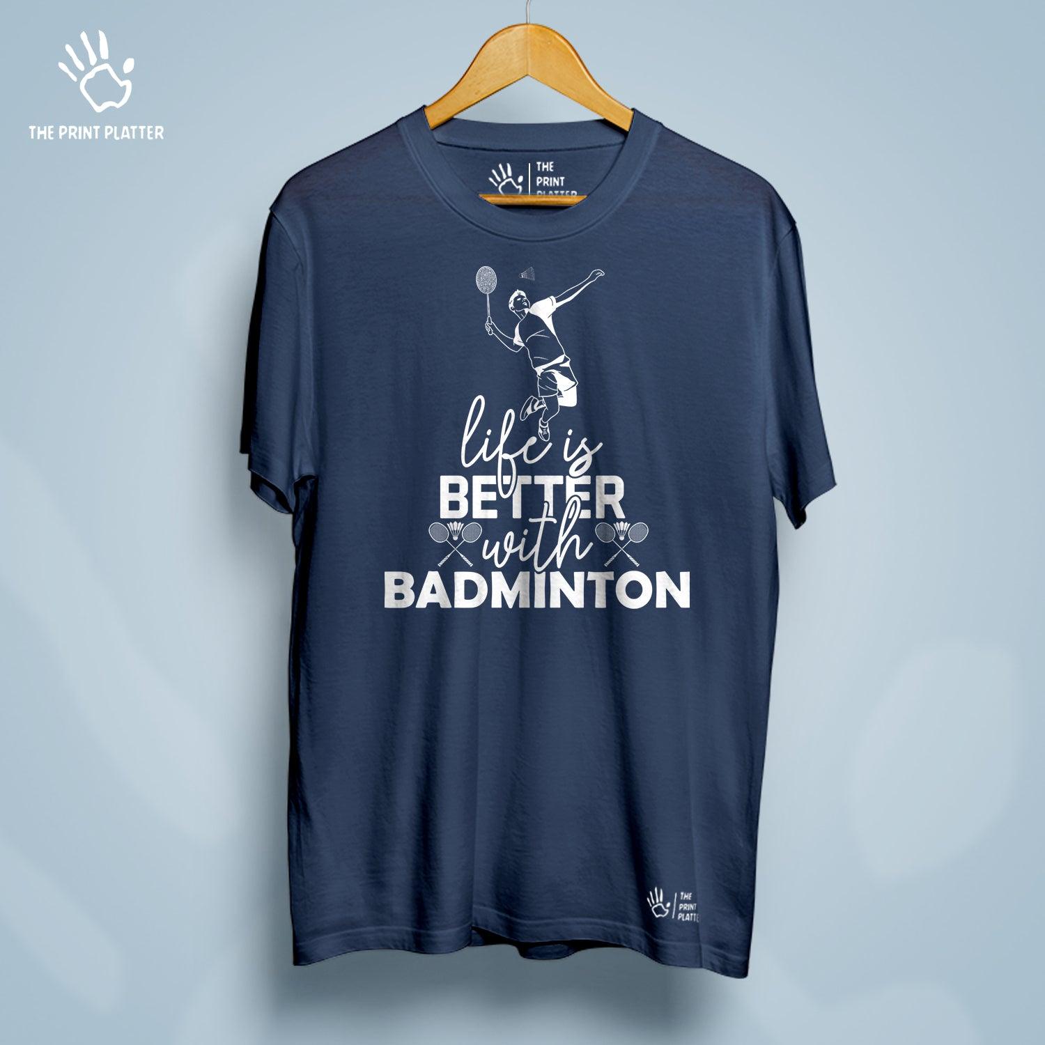 Life is better with Badminton Cotton Bio Wash 180gsm T-shirt | T-R169