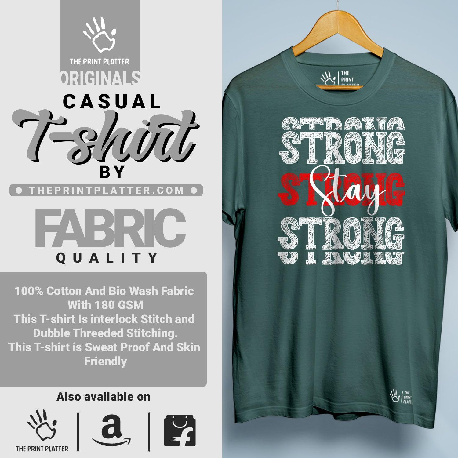 Stay Strong Cotton Bio Wash 180gsm T-shirt | T-R178