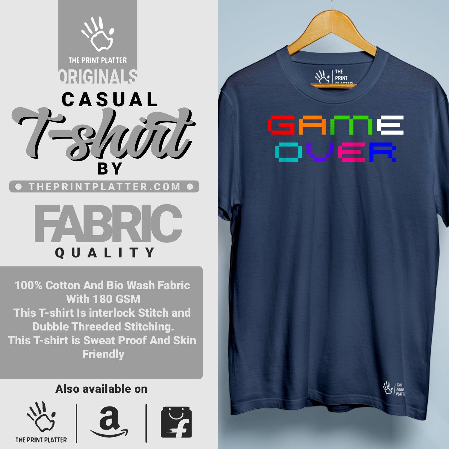 Game Over Cotton Bio Wash 180gsm T-shirt | T-R183