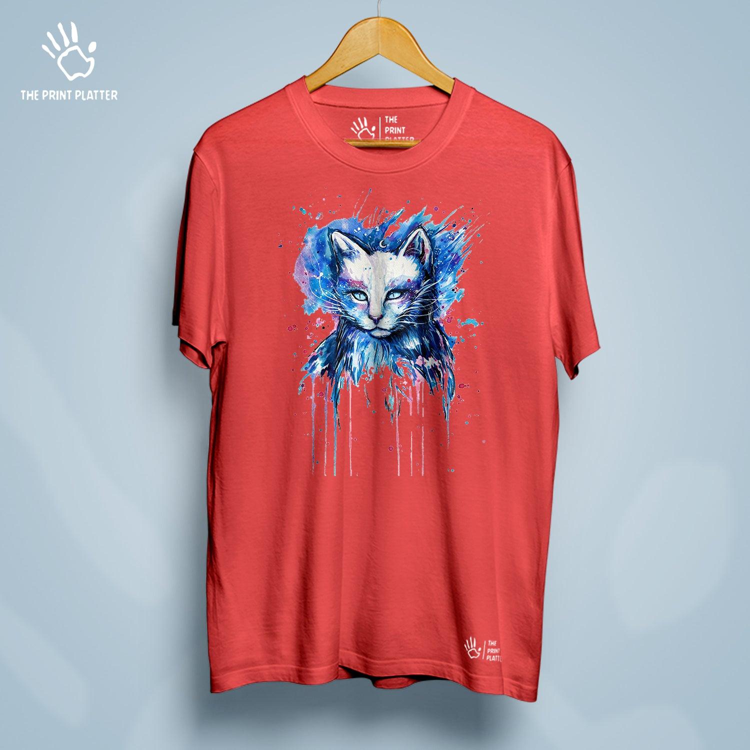 Cat Panting Cotton Bio Wash 180gsm T-shirt | T-R186