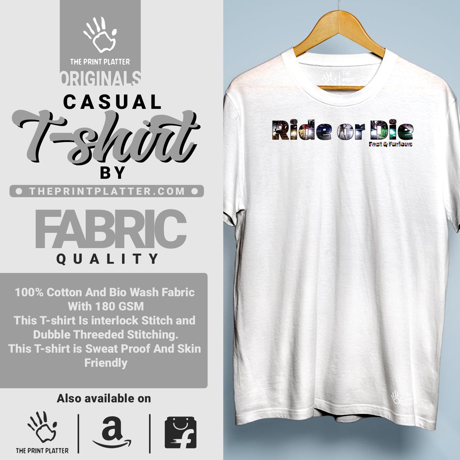 Fast and furious Ride or die Cotton Bio Wash 180gsm T-shirt | T-R190