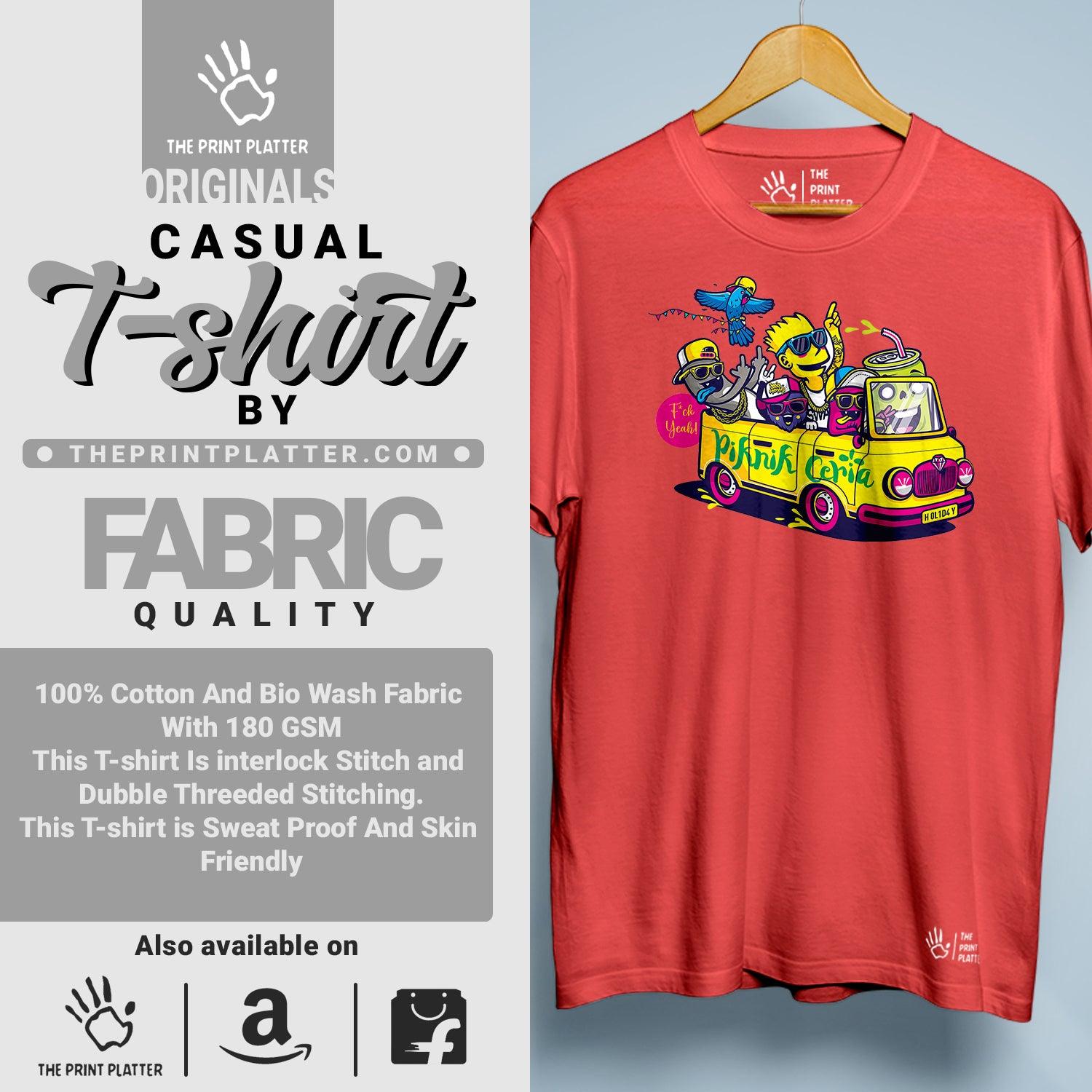 Piknik Ceria Cotton Bio Wash 180gsm T-shirt | T-R202