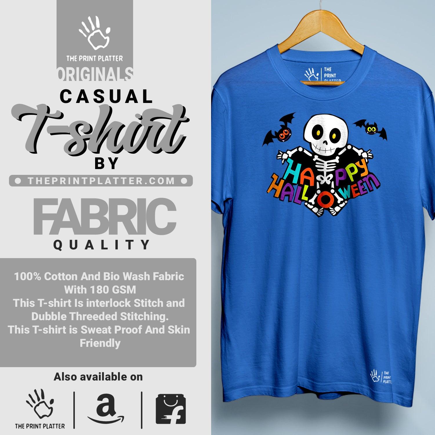 Happy Halloween Cotton Bio Wash 180gsm T-shirt | T-R213