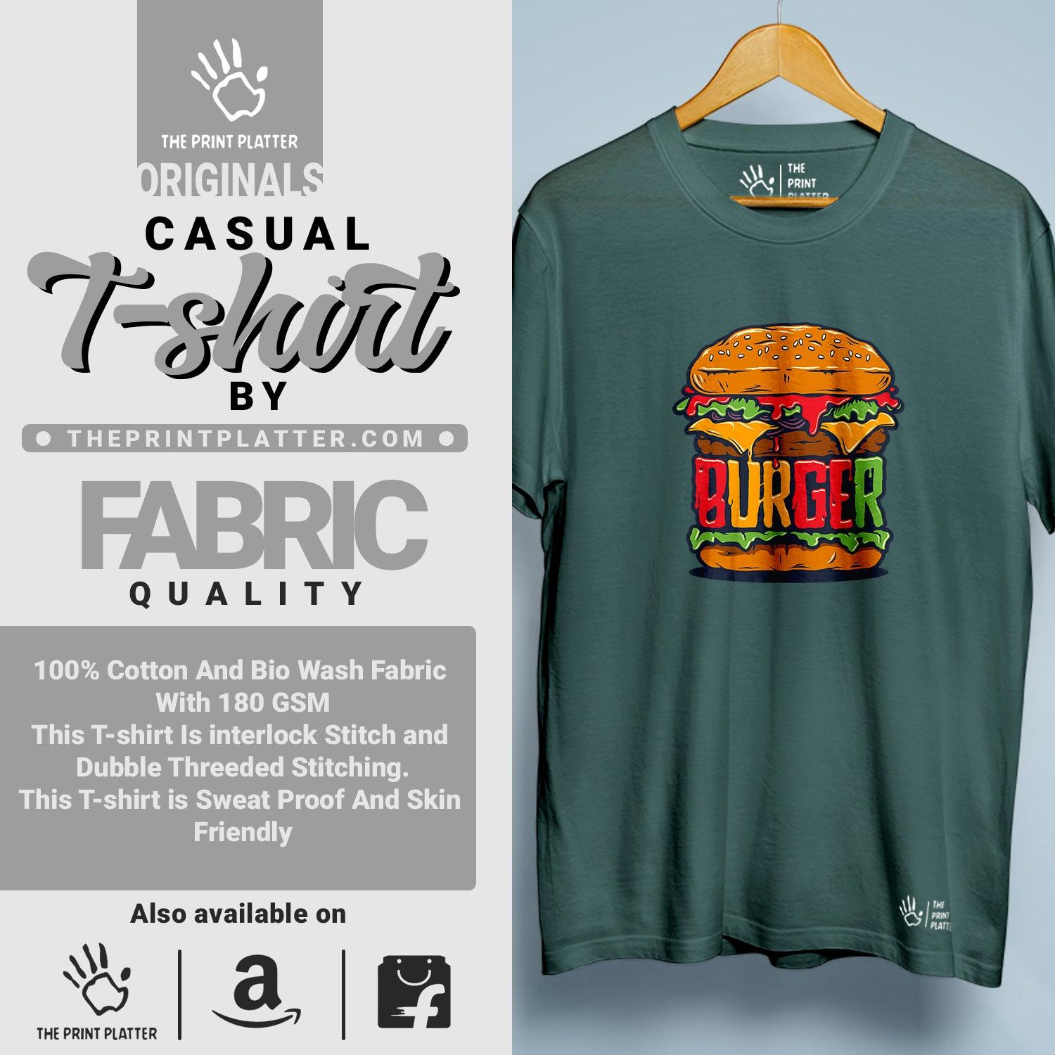 Burger Cotton Bio Wash 180gsm T-shirt | T-R278