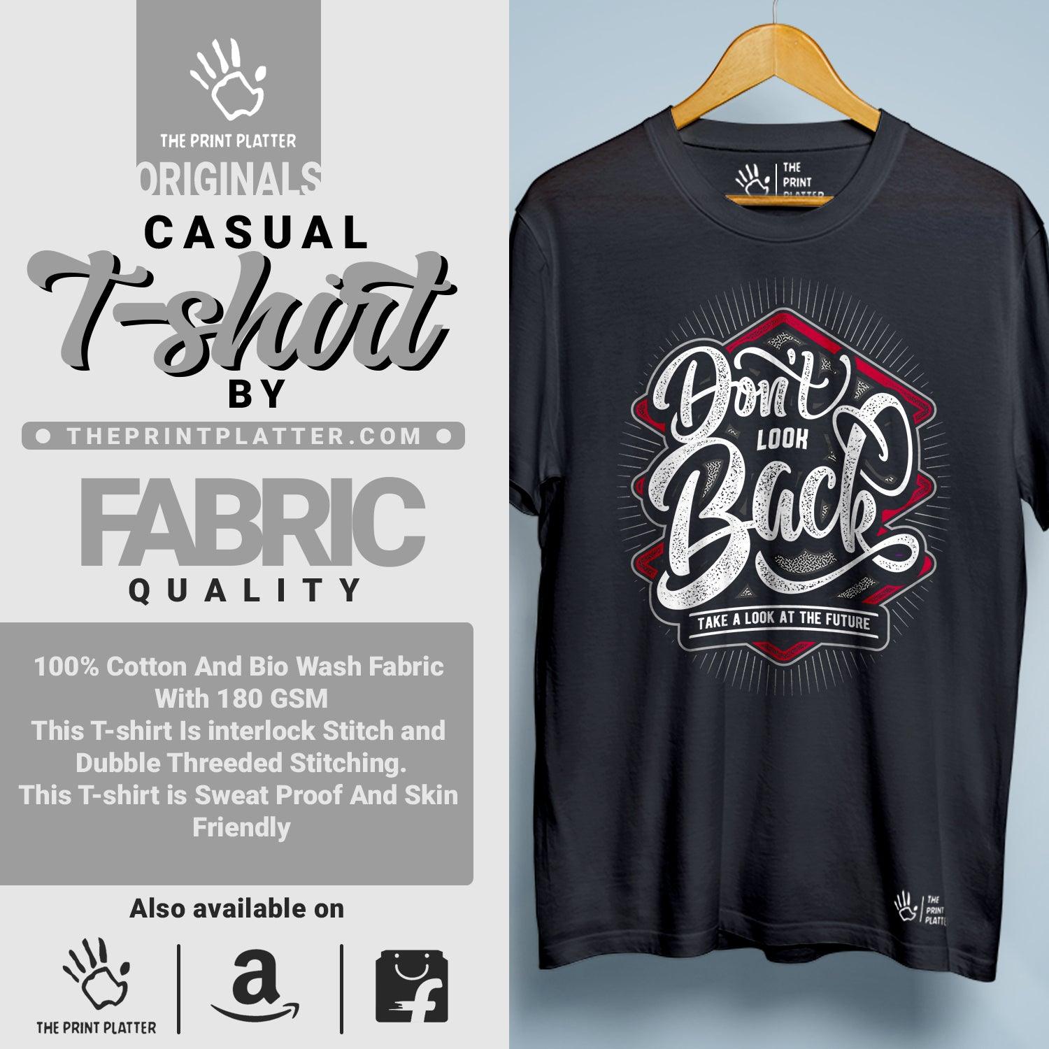 Don't Look Back Take A Look At Future Cotton Bio Wash 180gsm T-shirt | T-R279