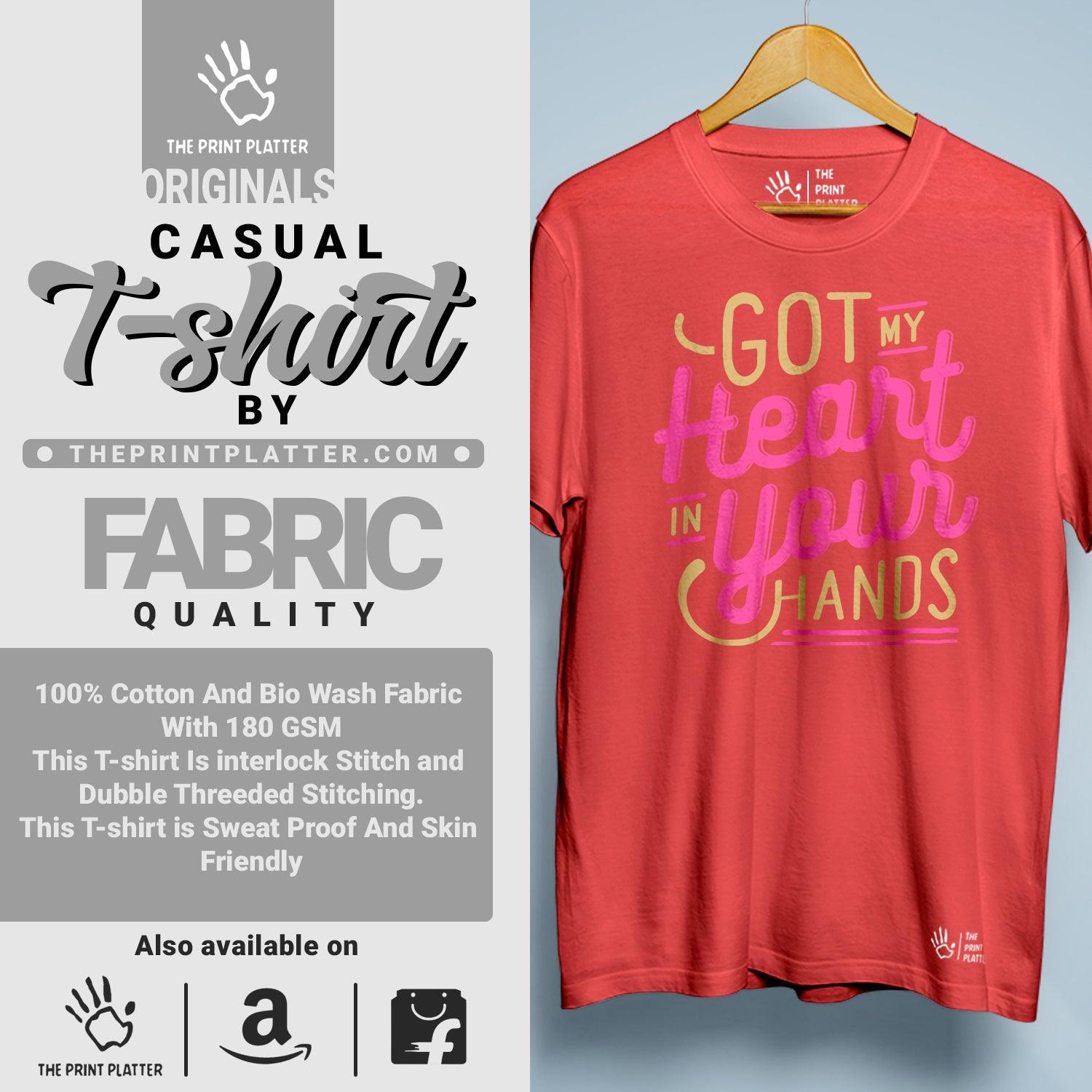 Got My Heart In Your Hands Cotton Bio Wash 180gsm T-shirt | T-R282