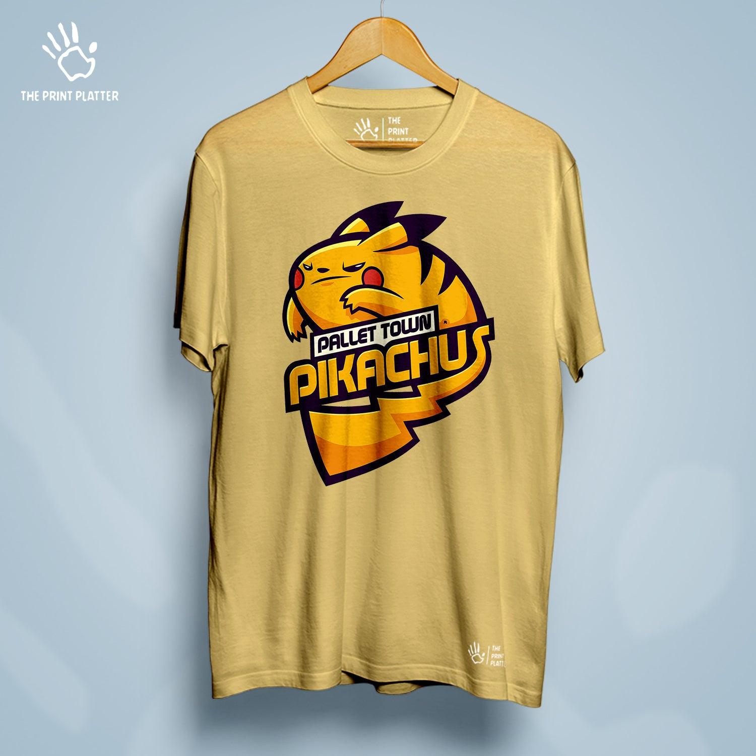 Pallet Town Pikachus Cotton Bio Wash 180gsm T-shirt | T-R284