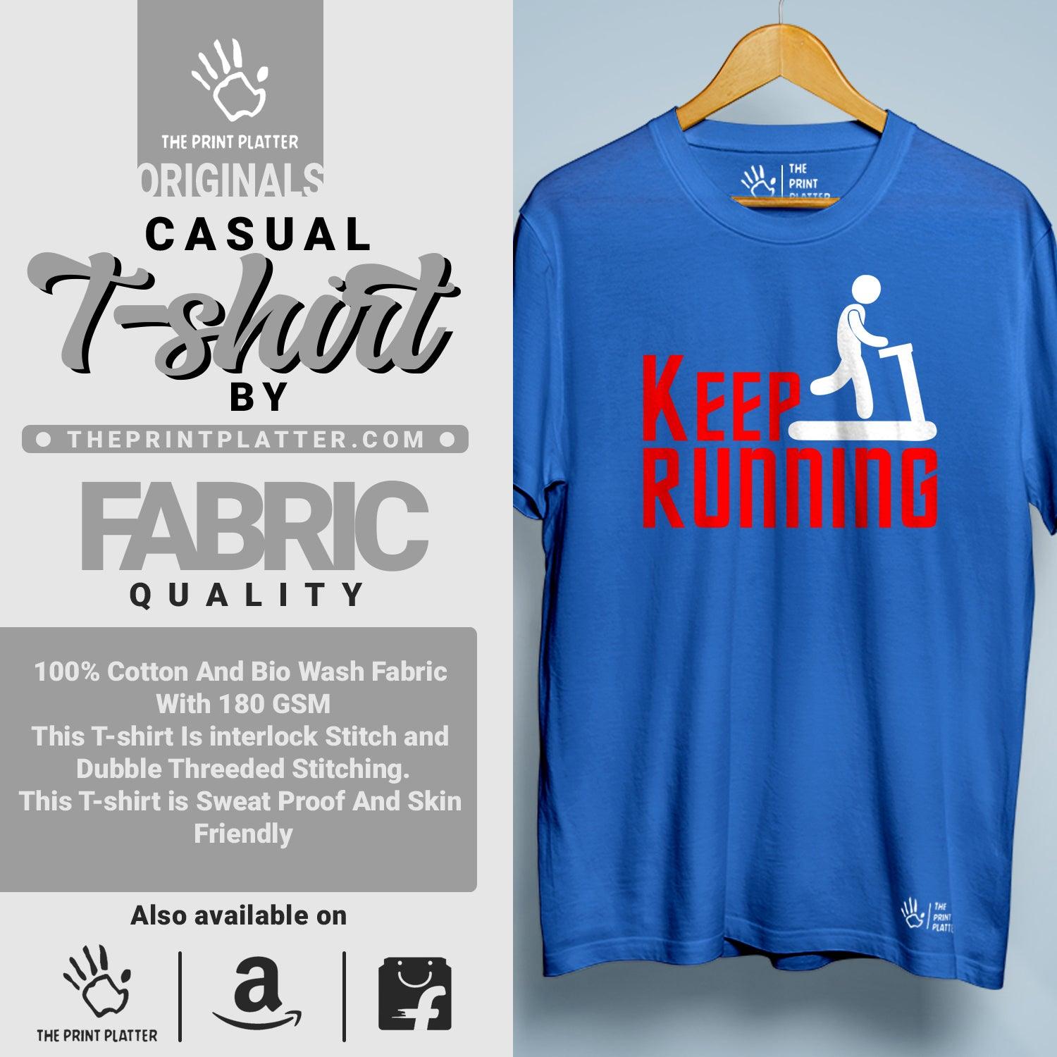 Keep Running Cotton Bio Wash 180gsm T-shirt | T-R30
