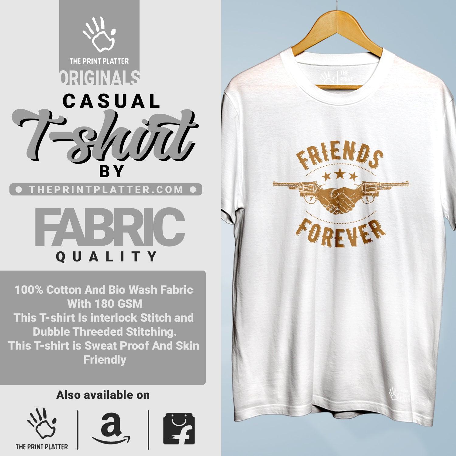 Friends Forever Cotton Bio Wash 180gsm T-shirt | T-R305