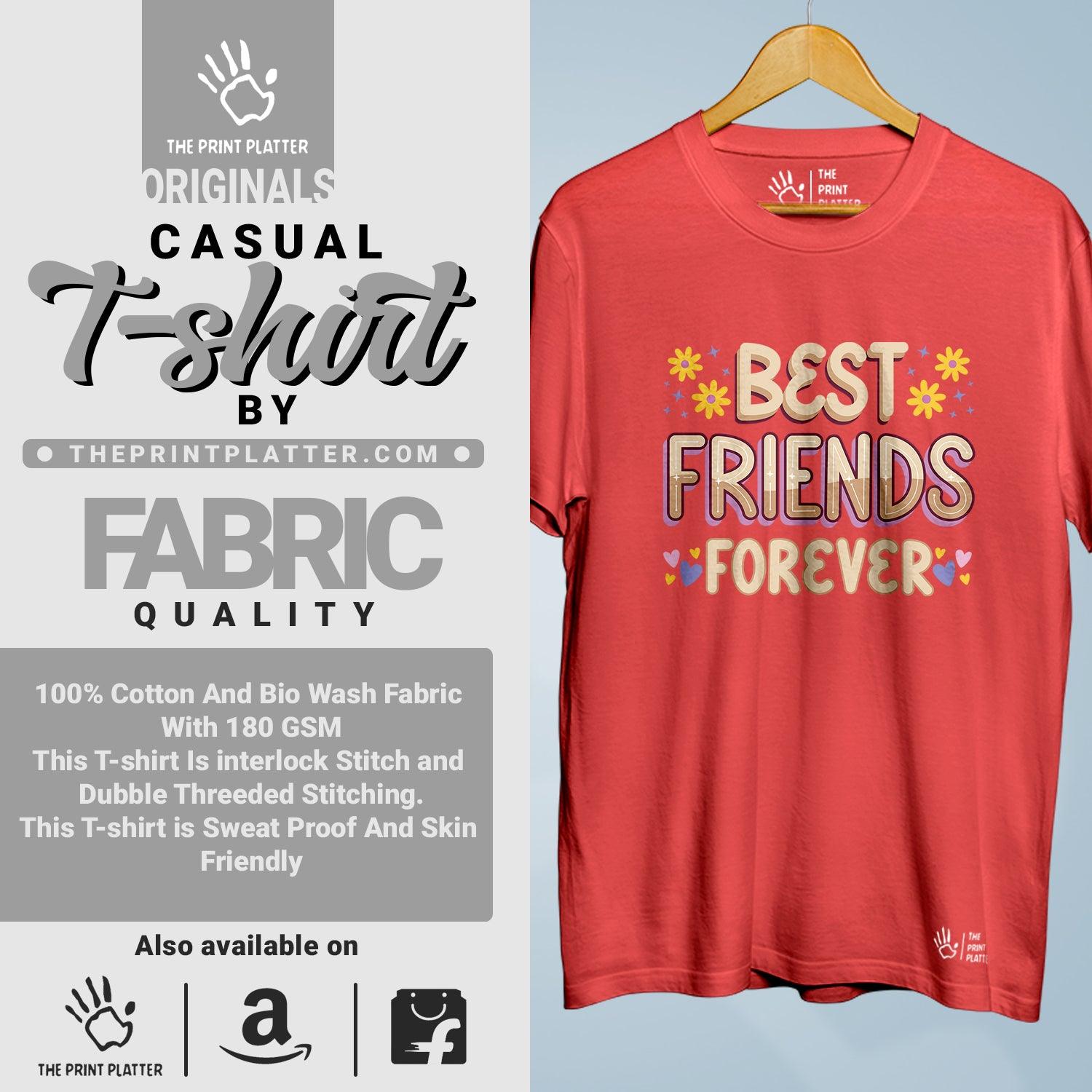 Best Friends Forever Cotton Bio Wash 180gsm T-shirt | T-R309