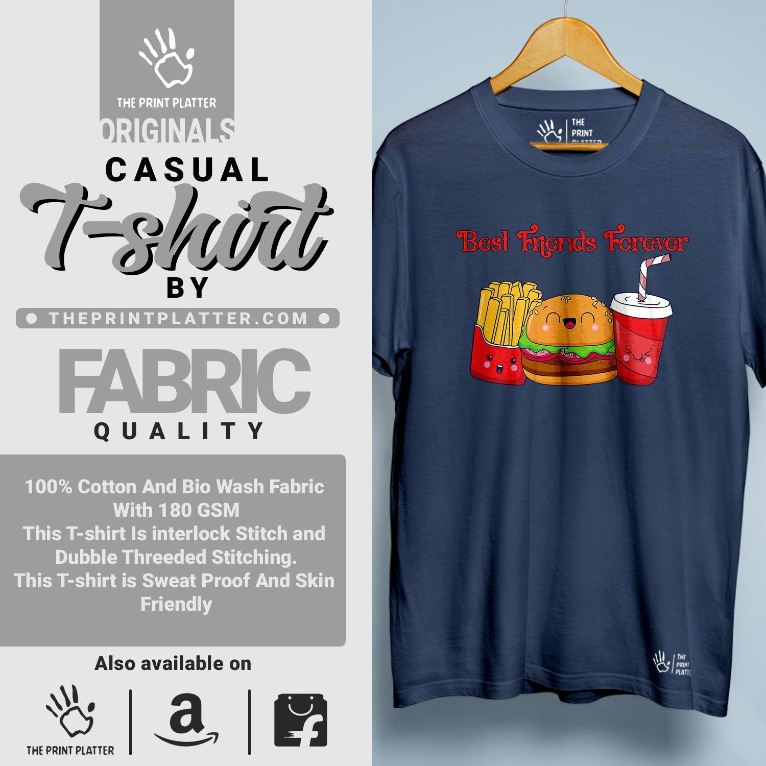 Best Friends Forever Cotton Bio Wash 180gsm T-shirt | T-R315