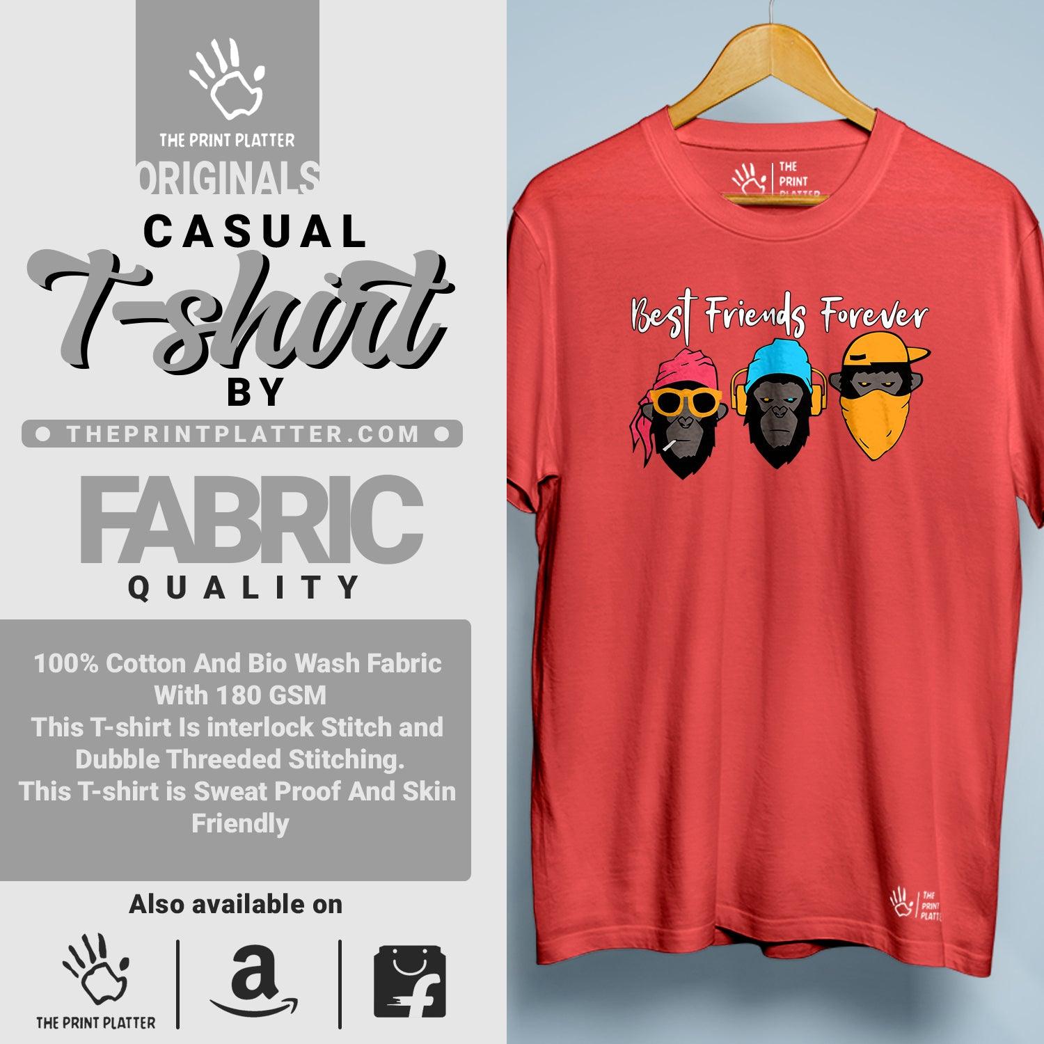 Best Friends Forever Cotton Bio Wash 180gsm T-shirt | T-R319