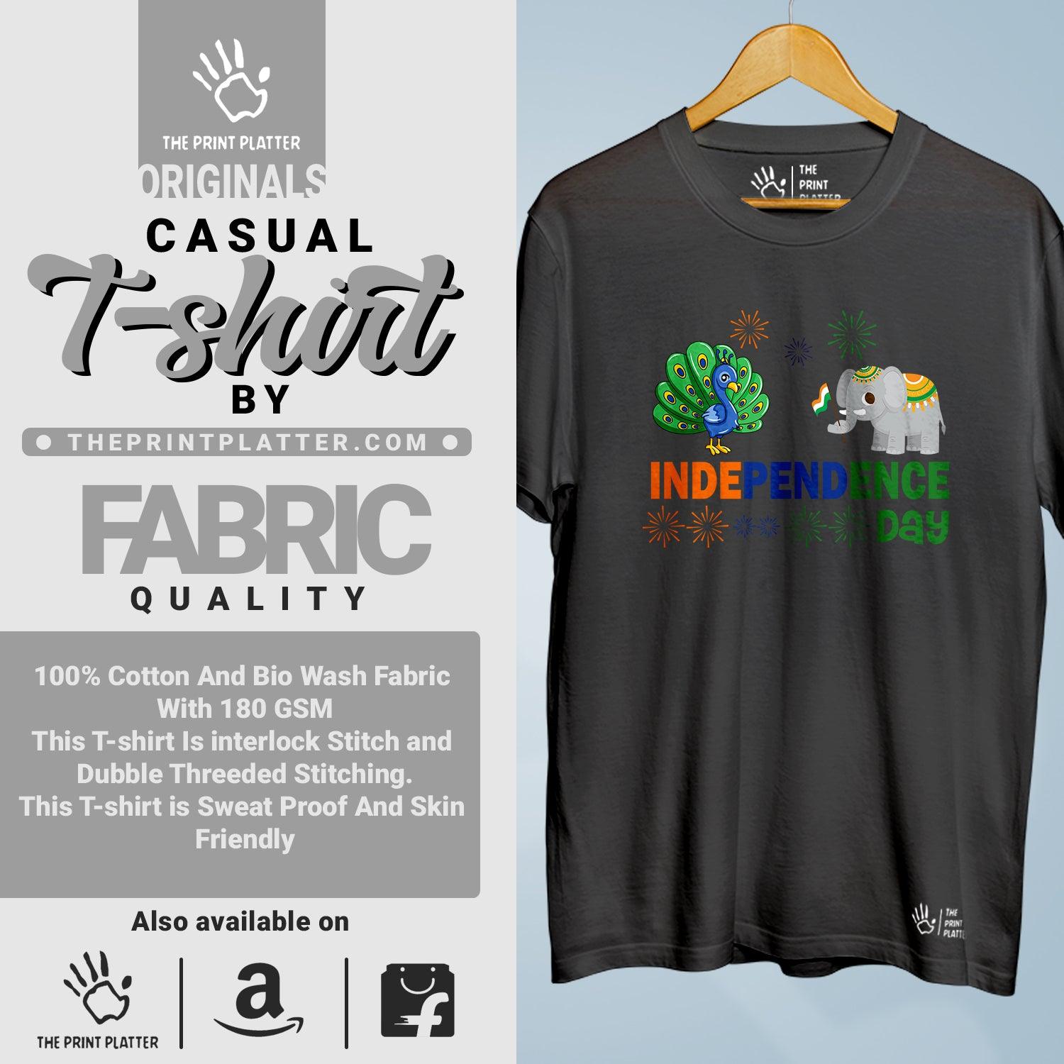 Independence Day Cotton Bio Wash 180gsm T-shirt | T-R322