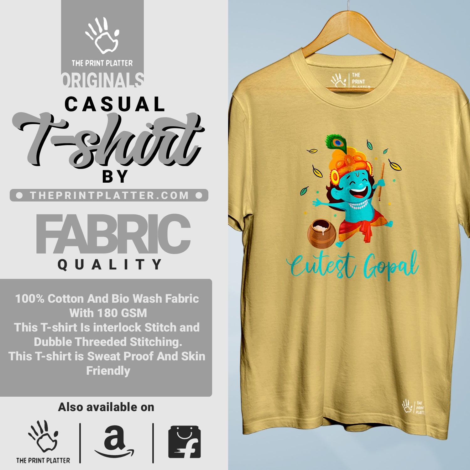 Cutest Gopal Cotton Bio Wash 180gsm T-shirt | T-R327
