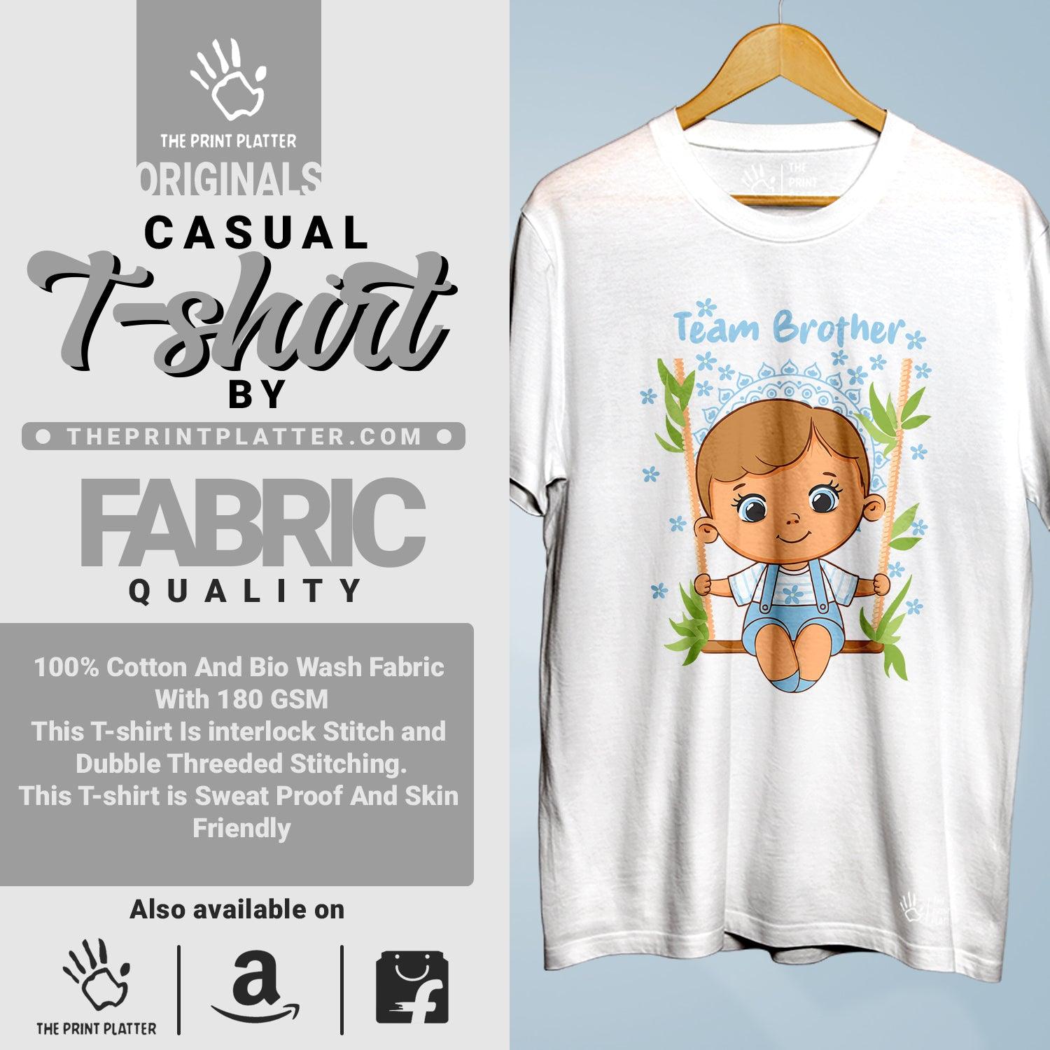 Team Brother Raksha Bandhan Cotton Bio Wash 180gsm T-shirt | T-R338