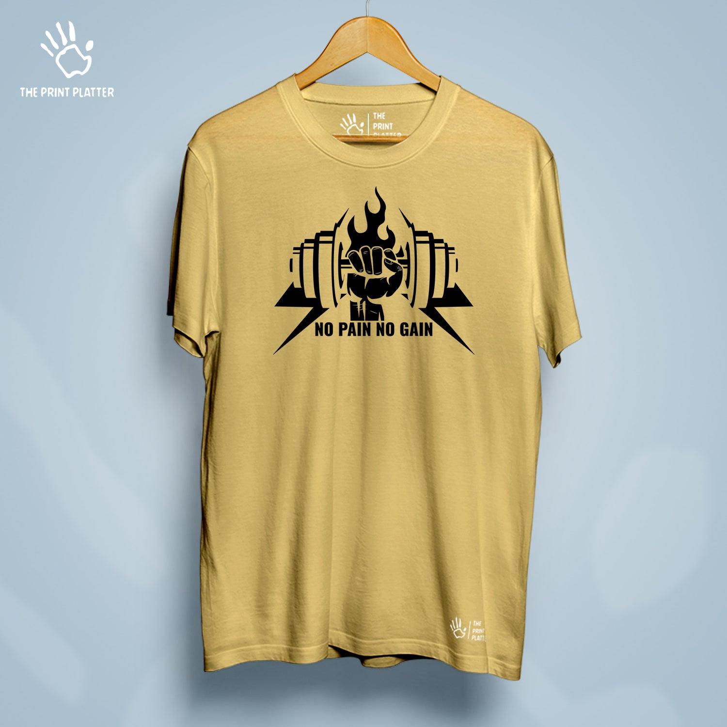 No Pain No Gain Cotton Bio Wash 180gsm T-shirt | T-R36