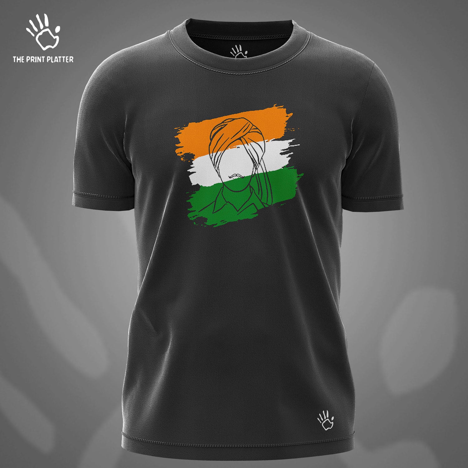 BhagatSinghFlag Unisex Tshirt for Casual Wear