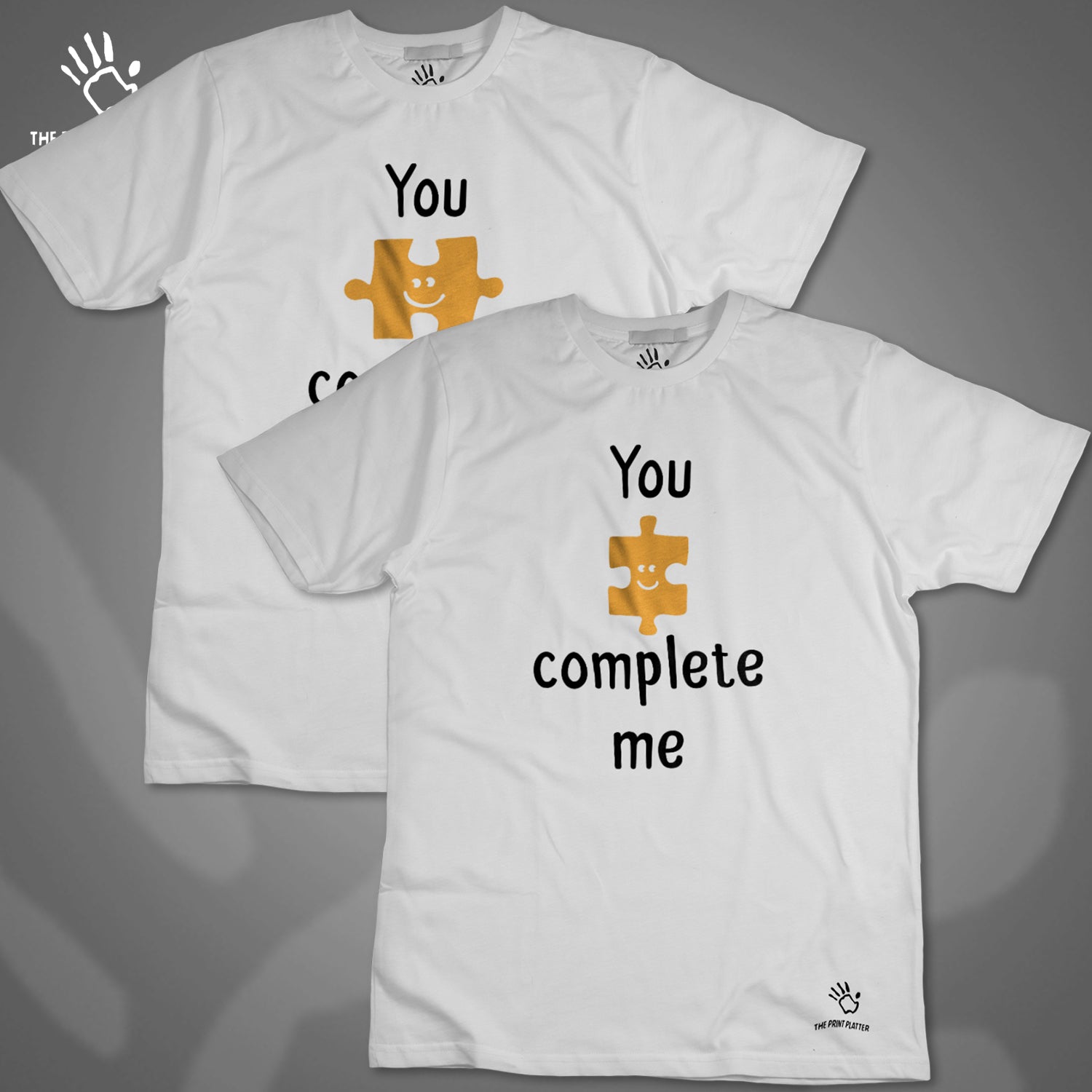 You Complete Me Cotton Bio Wash 180gsm T-shirt | T20-YouComplteMee