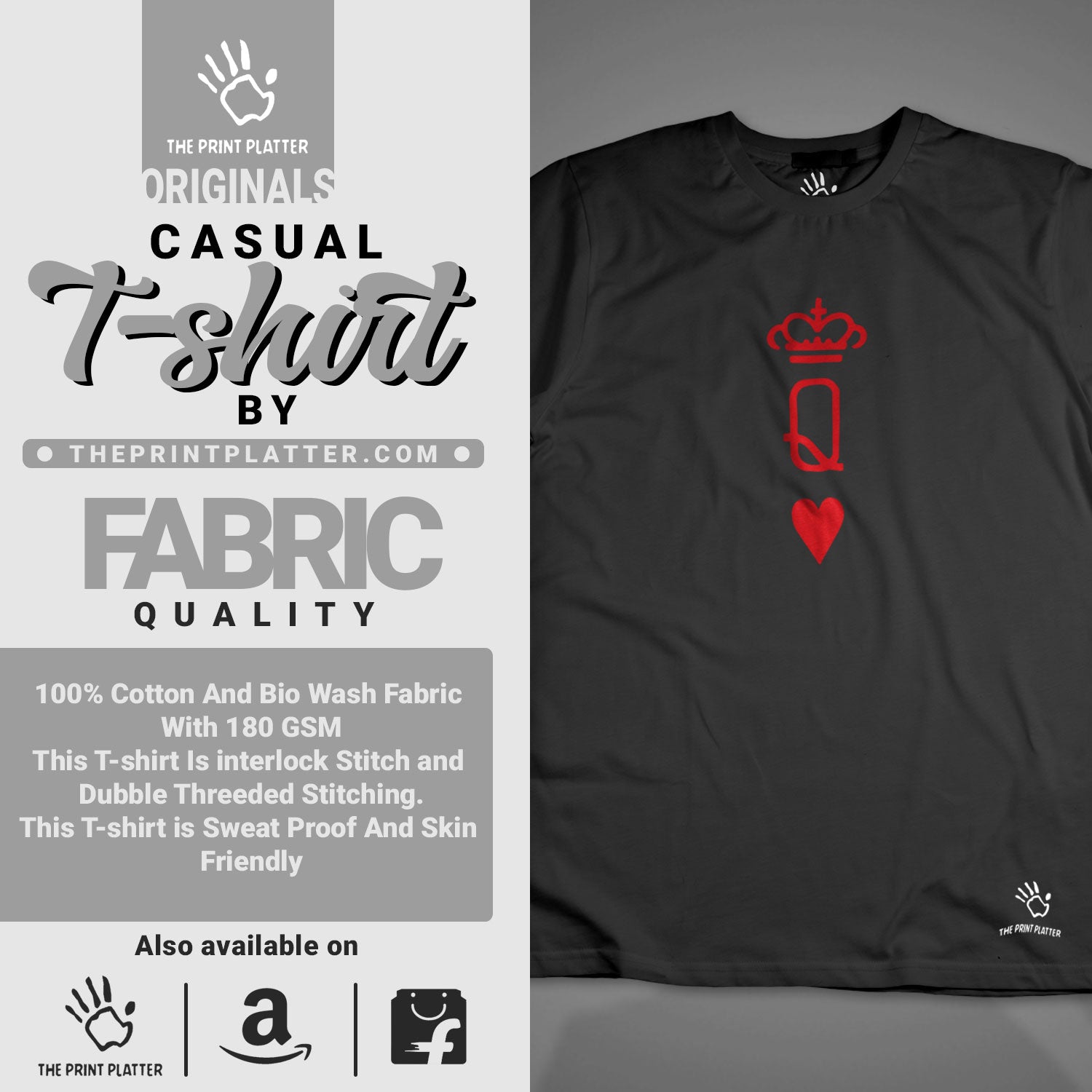 QueenOfHearts T-SHIRT CASUAL WEAR | T21
