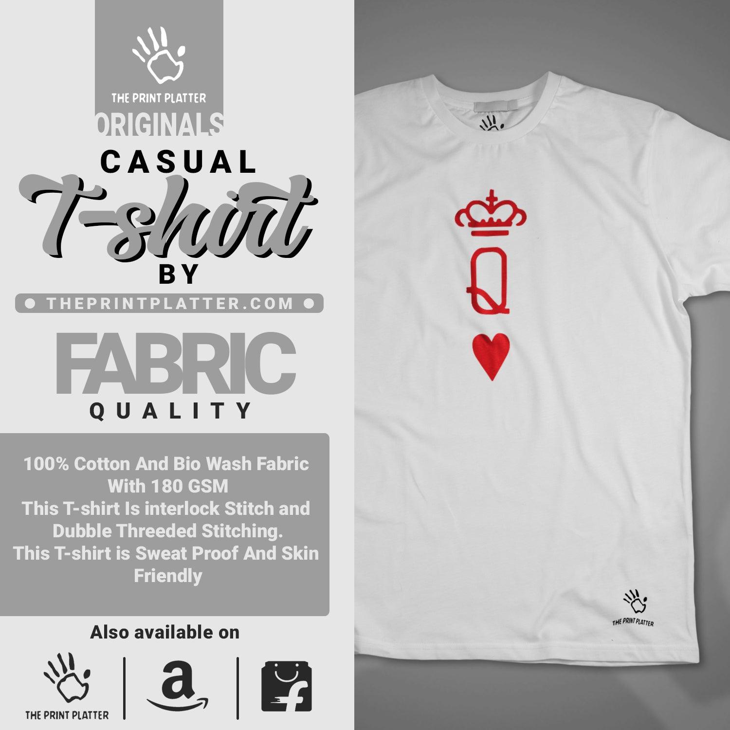 Queen of Hearts Cotton Bio Wash 180gsm T-shirt | T21