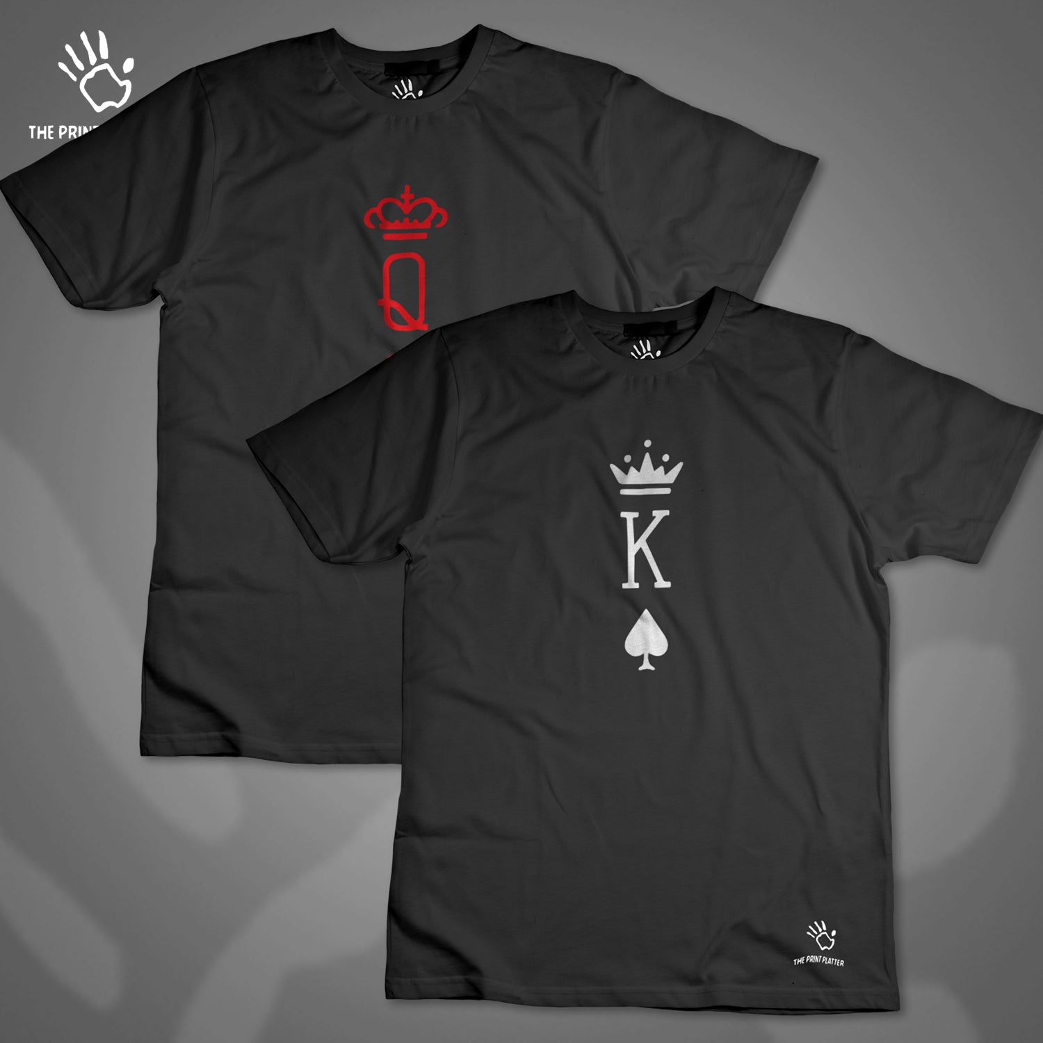 King_QueenOfHearts T-SHIRT CASUAL WEAR |T23