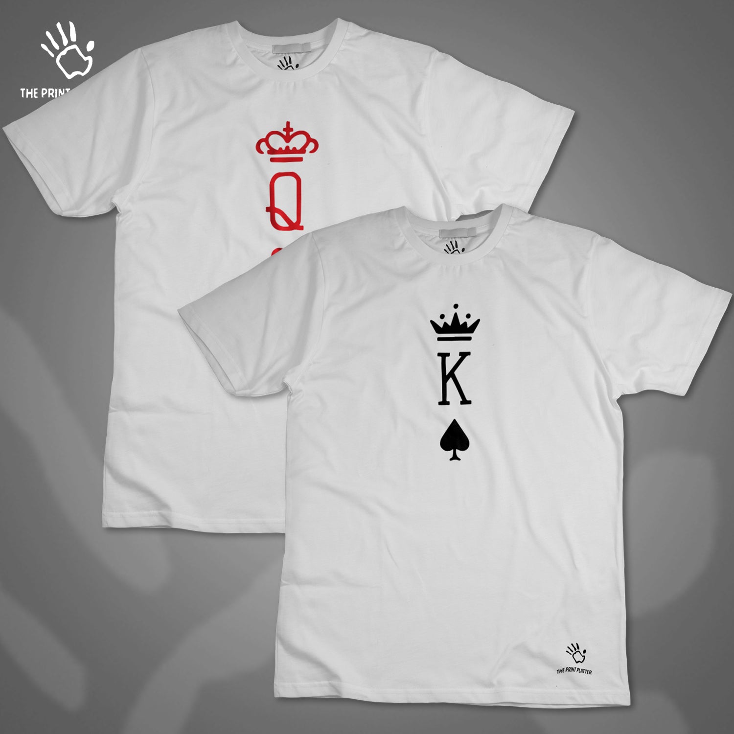 King_QueenOfHearts T-SHIRT CASUAL WEAR |T23