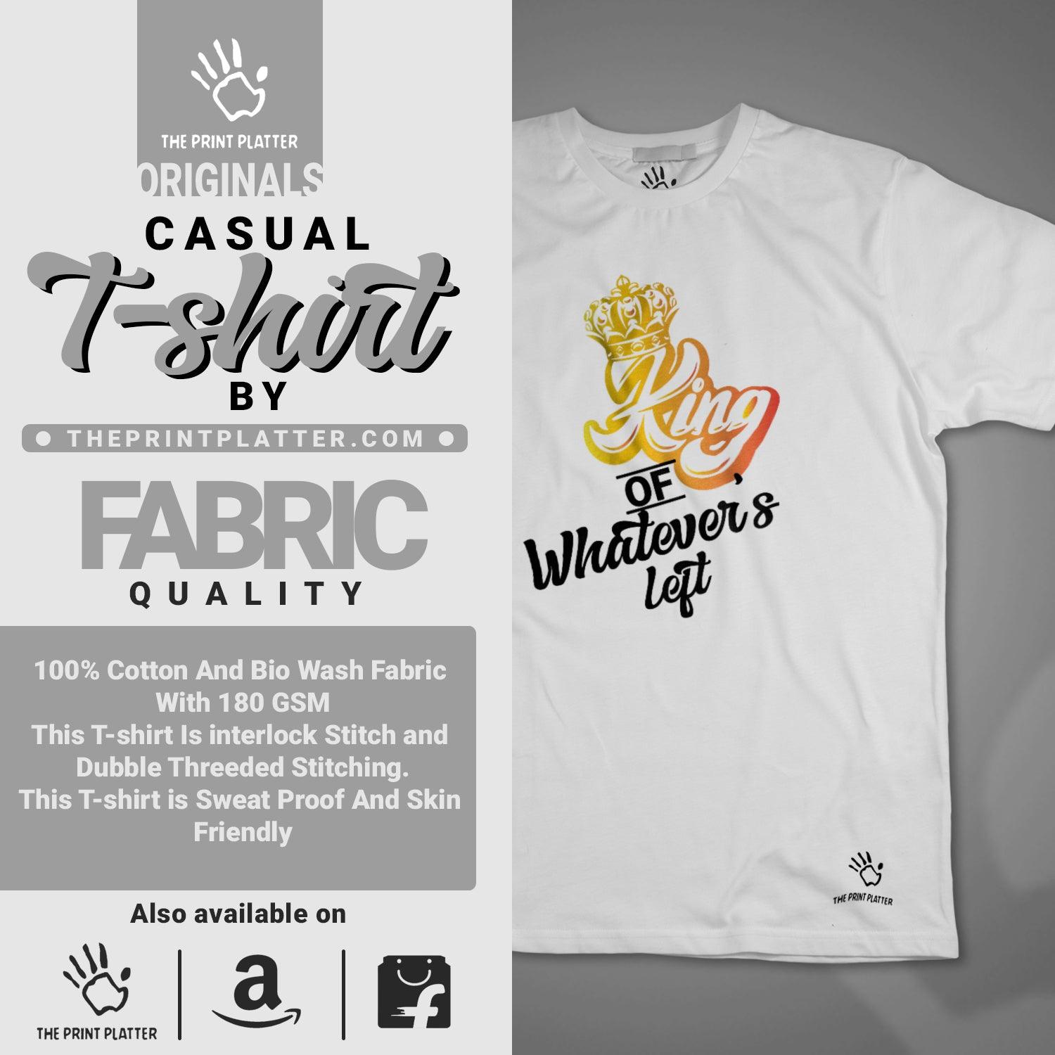KingOfWhateverLeft Cotton Bio Wash 180gsm T-shirt |T24