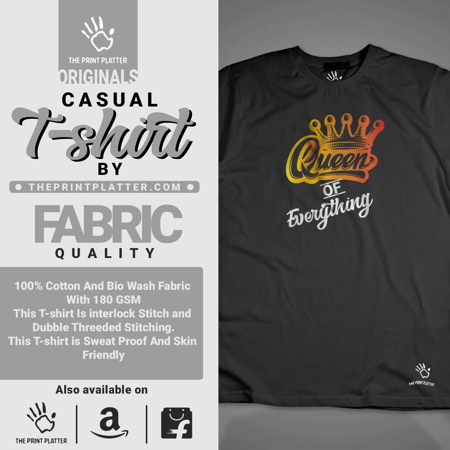 QueenOfEverything T-SHIRT CASUAL WEAR FPR WOMEN