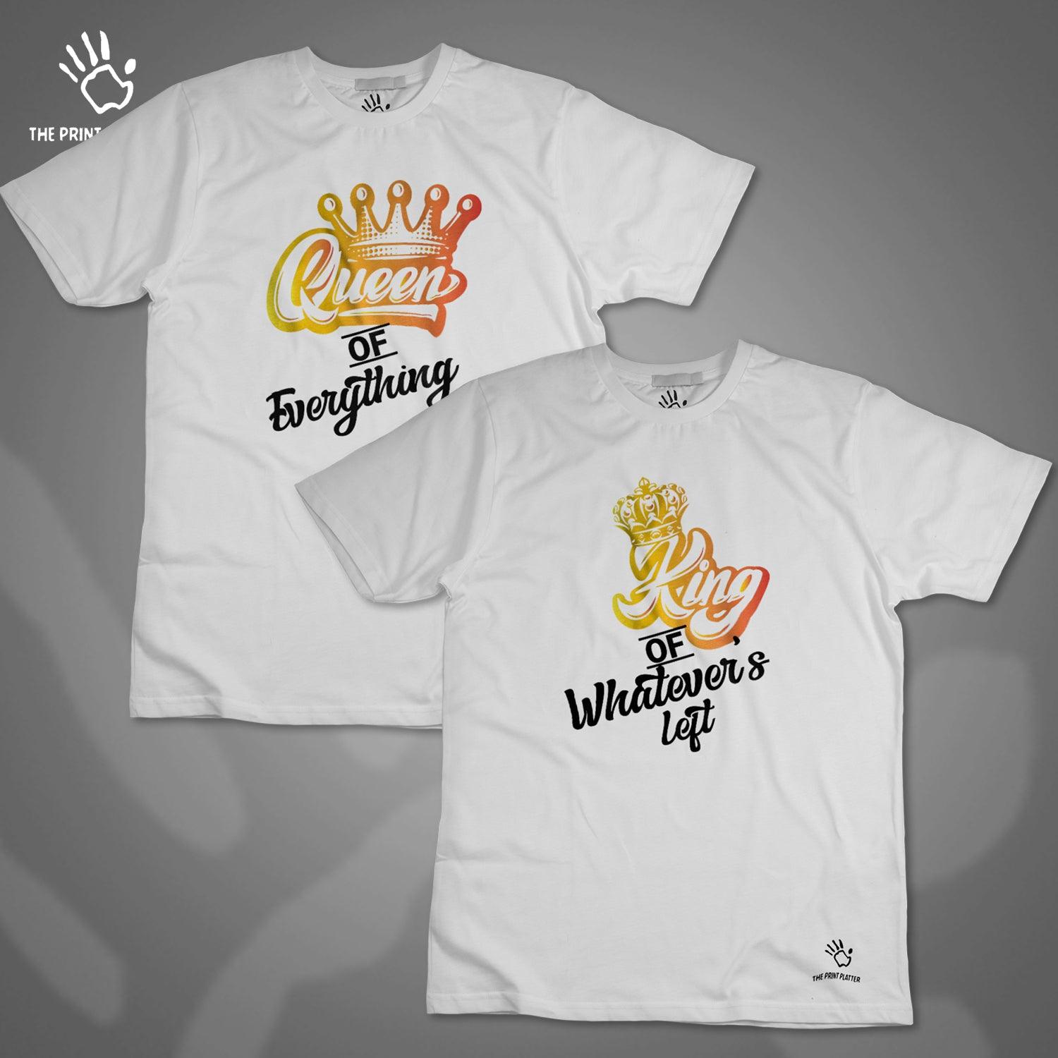 King & Queen Cotton Bio Wash 180gsm T-shirt | T26-King&QueenOfEverythig