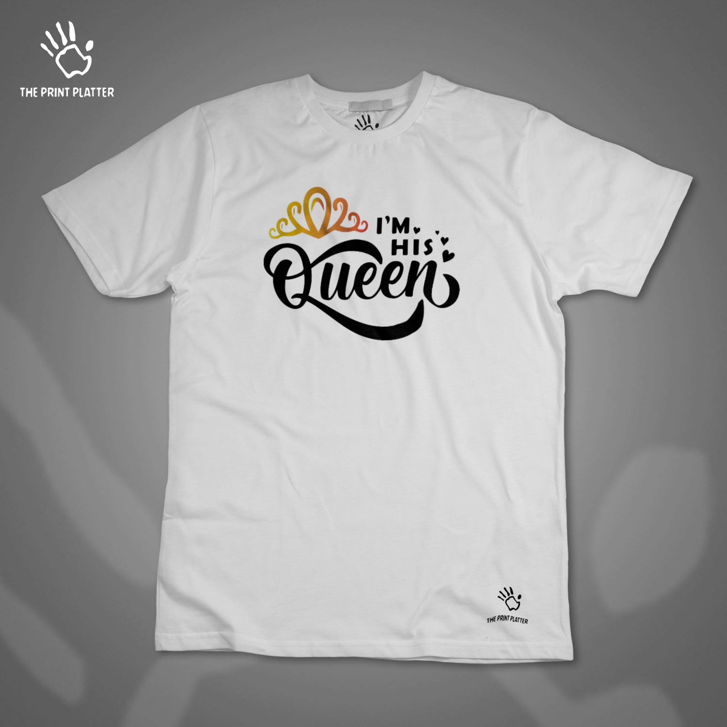 IM His Queen Cotton Bio Wash 180gsm T-shirt |T28....