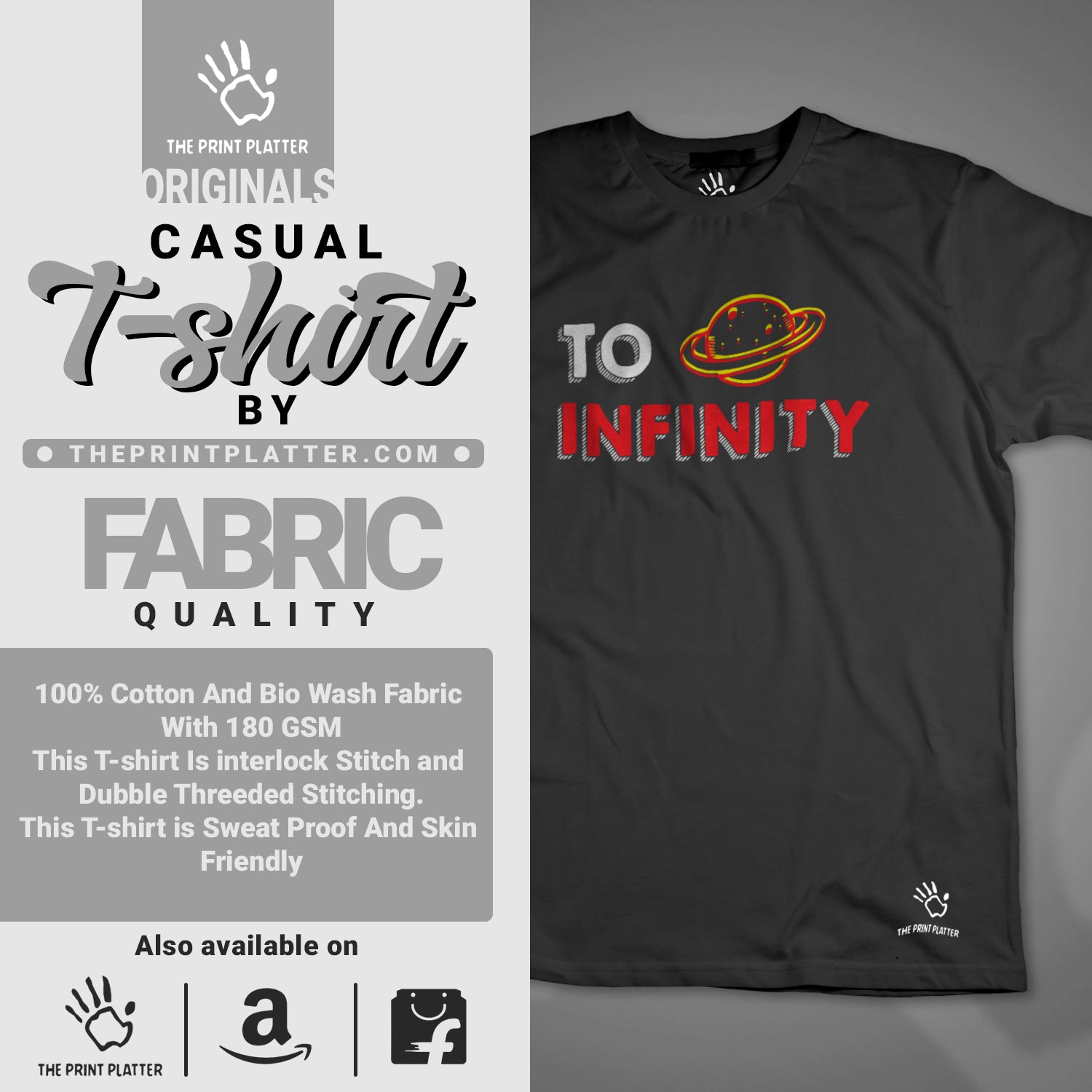 ToInfinity CASUAL WEAR T-SHIRT FOR UNISEX