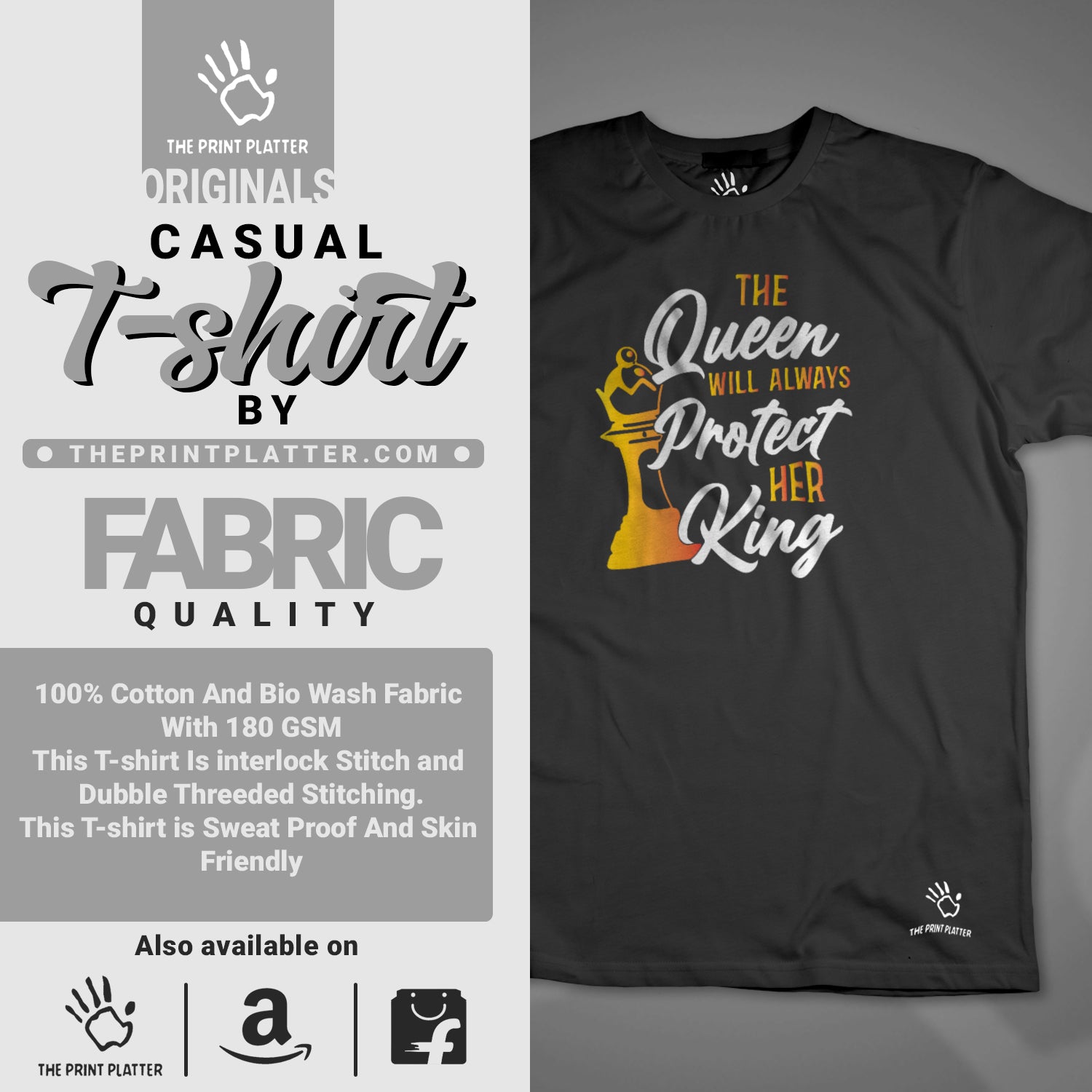 TheQueenProtect T-SHIRT FOR WOMEN CASUAL WEAR