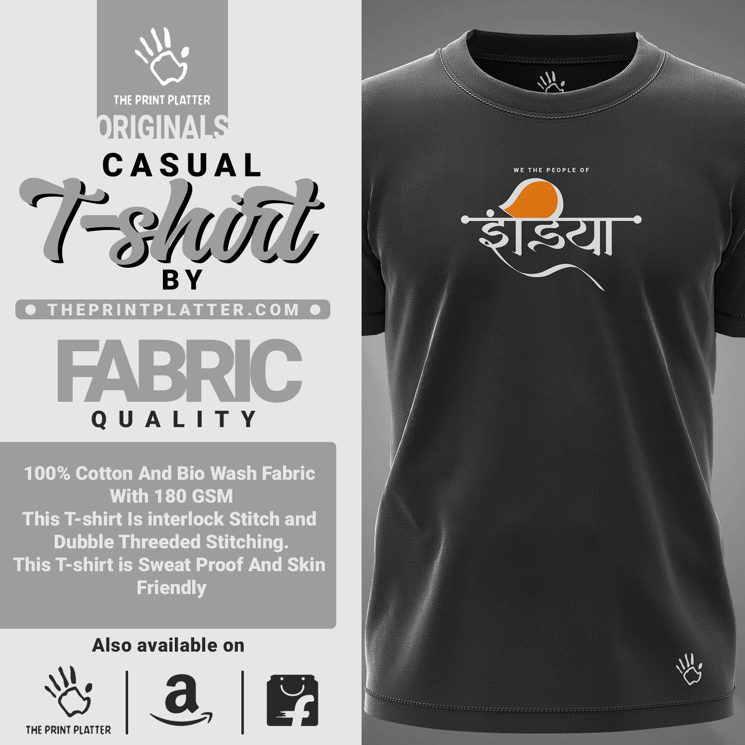 INDIA PRINT T-shirt Bio Wash