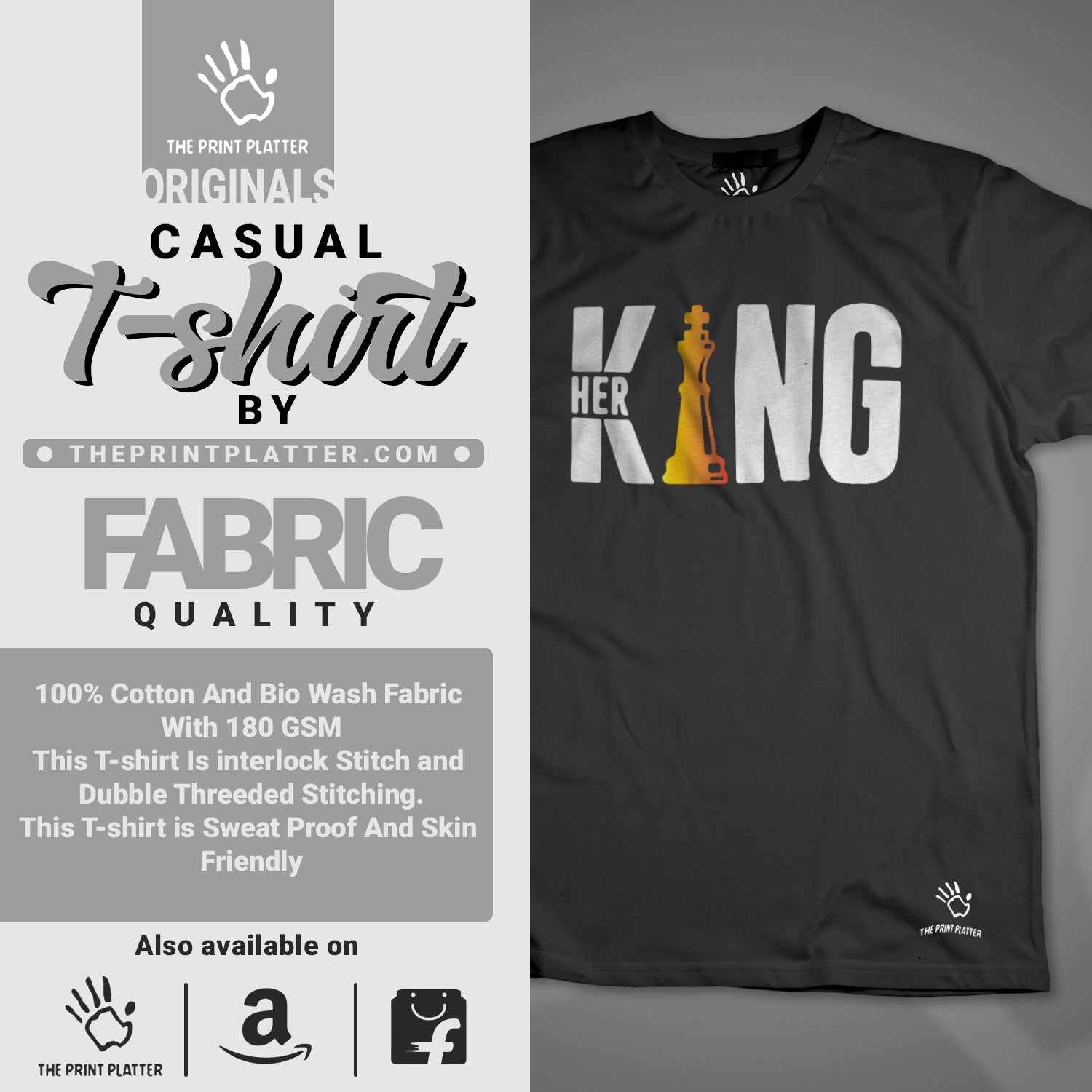 HerKing T-SHIRT FOR MEN CASUAL WEAR
