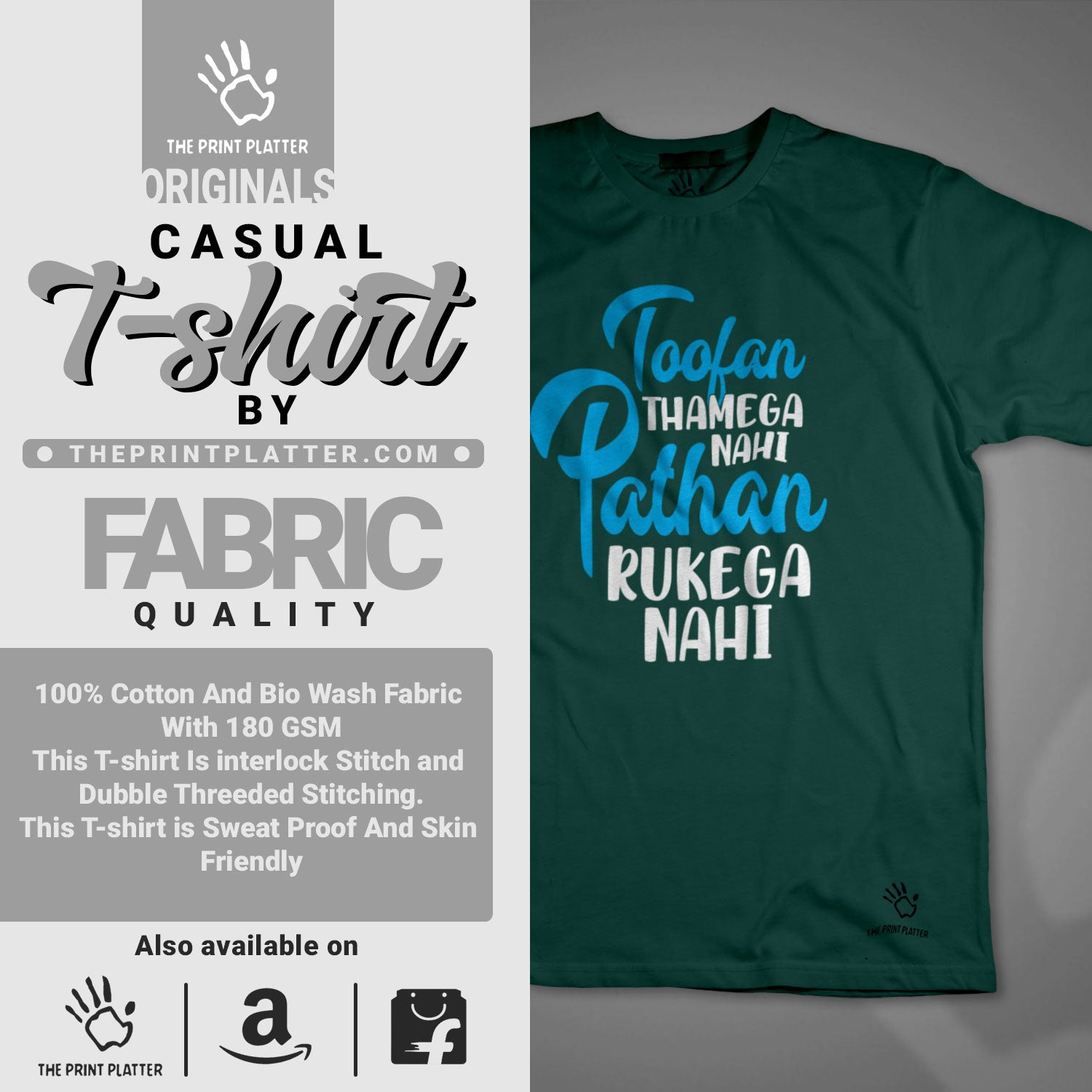 ToofanPathan T-SHIRT FOR UNISEX CASUAL WEAR