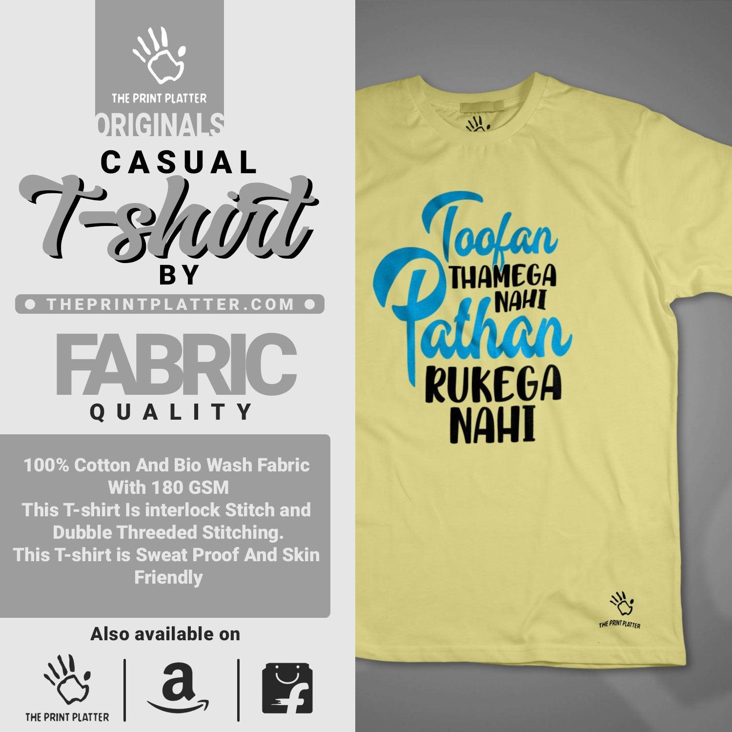 Toofan Pathan Cotton Bio Wash 180gsm T-shirt |T42