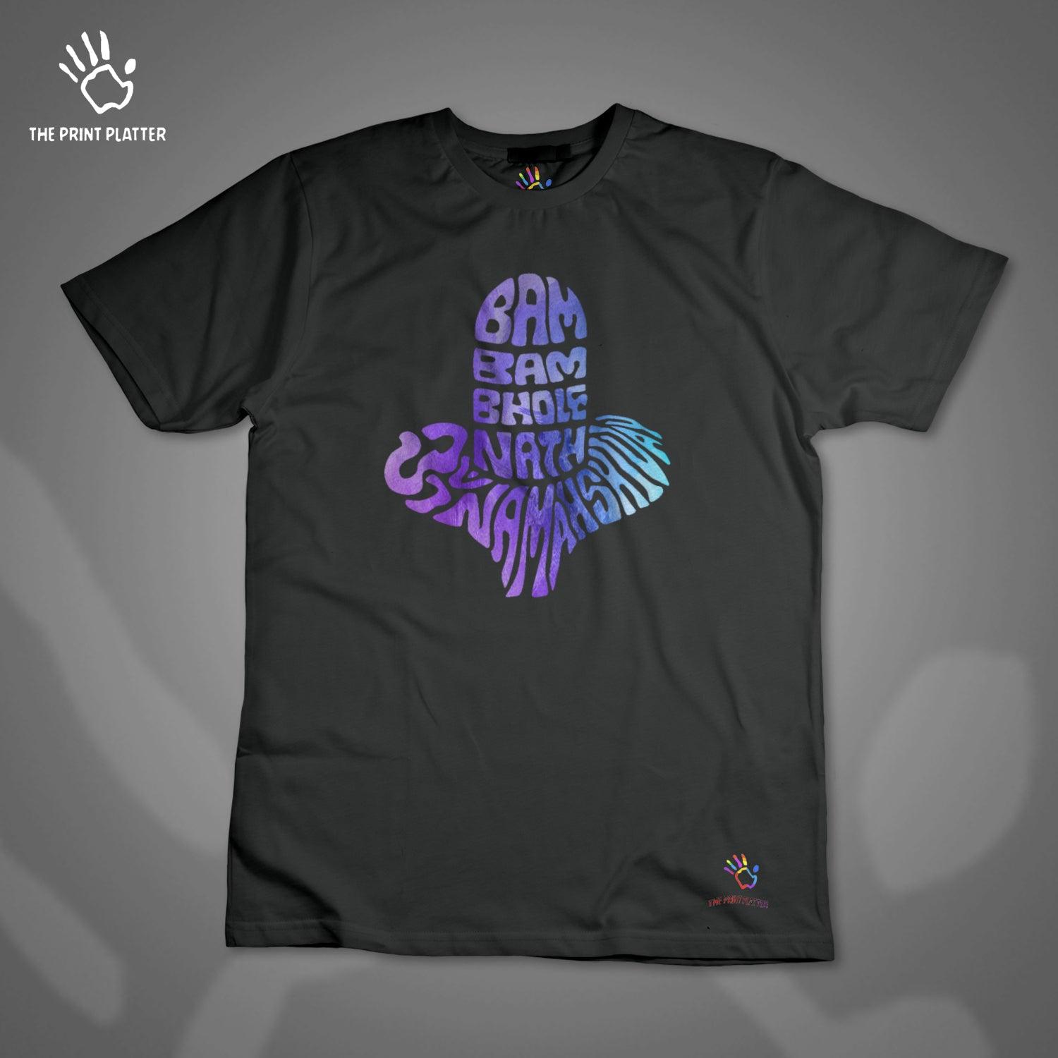 Bam Bam Bhole Cotton Bio Wash 180gsm T-shirt |T46