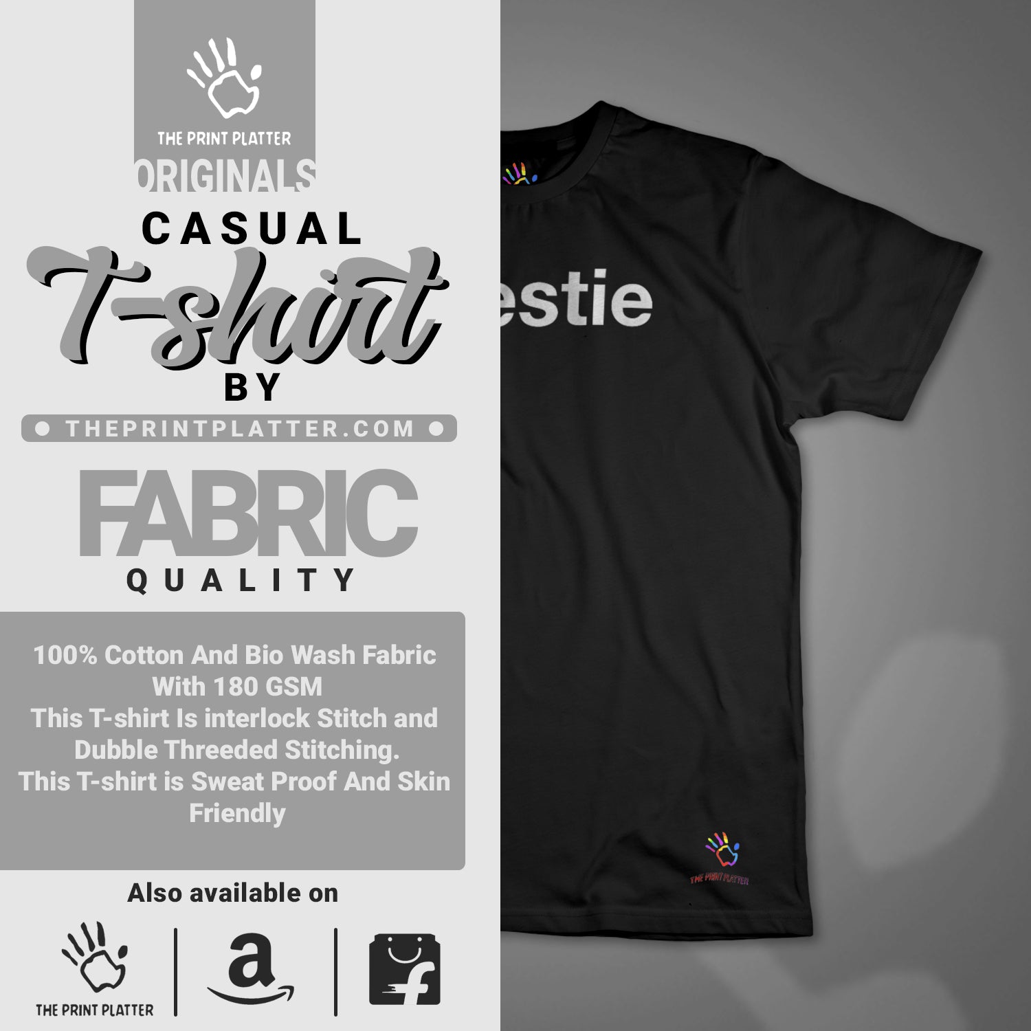 #besties Cotton Bio Wash 180gsm T-shirt |T52...