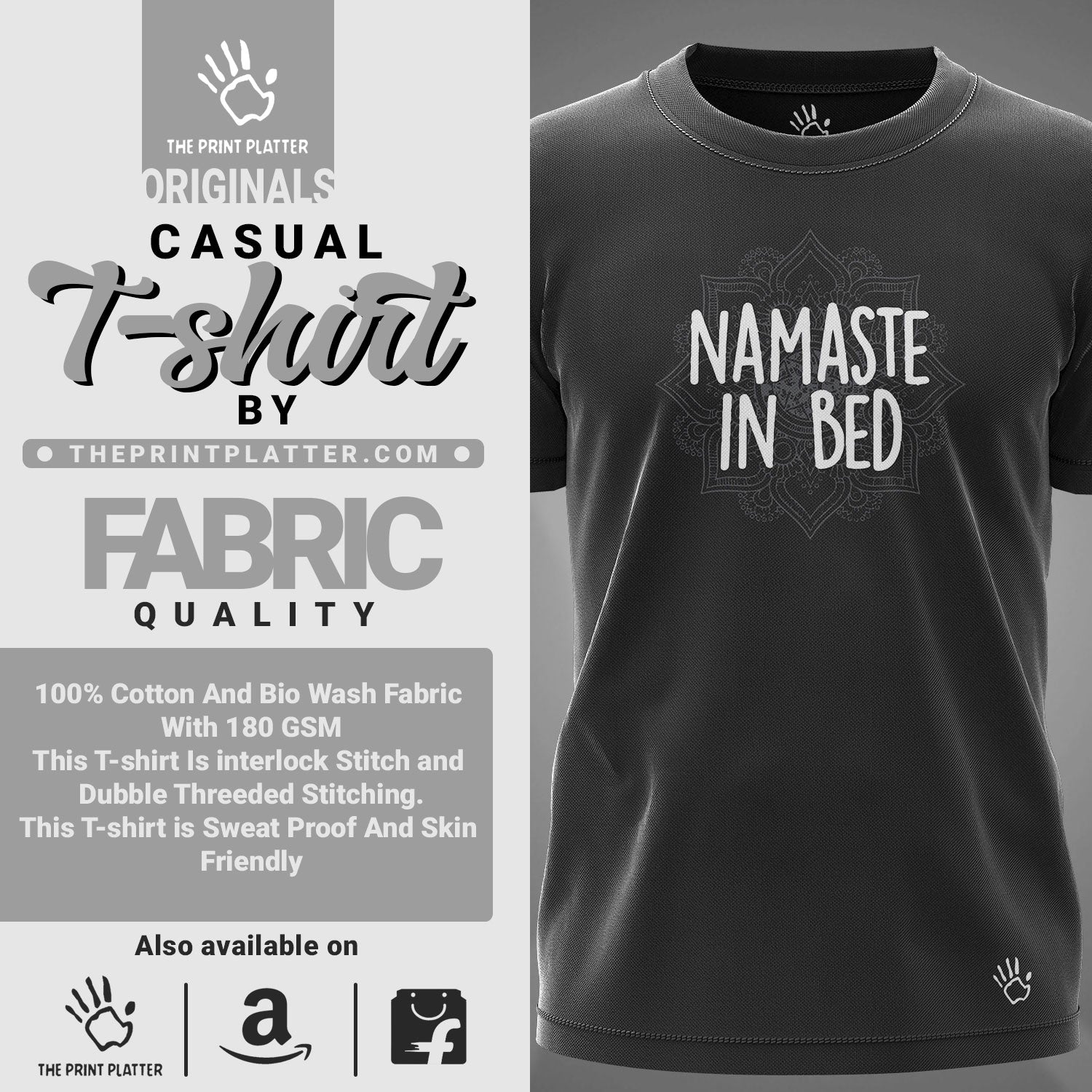 NAMASTE IN BED Tshirt for Casual Wear