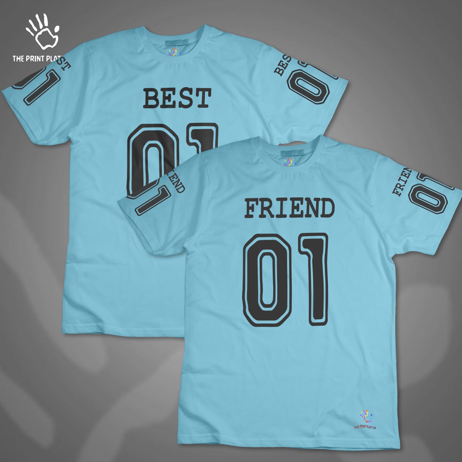 Best Friend Cotton Bio Wash 180gsm T-shirt | T62-BestFriend01.....