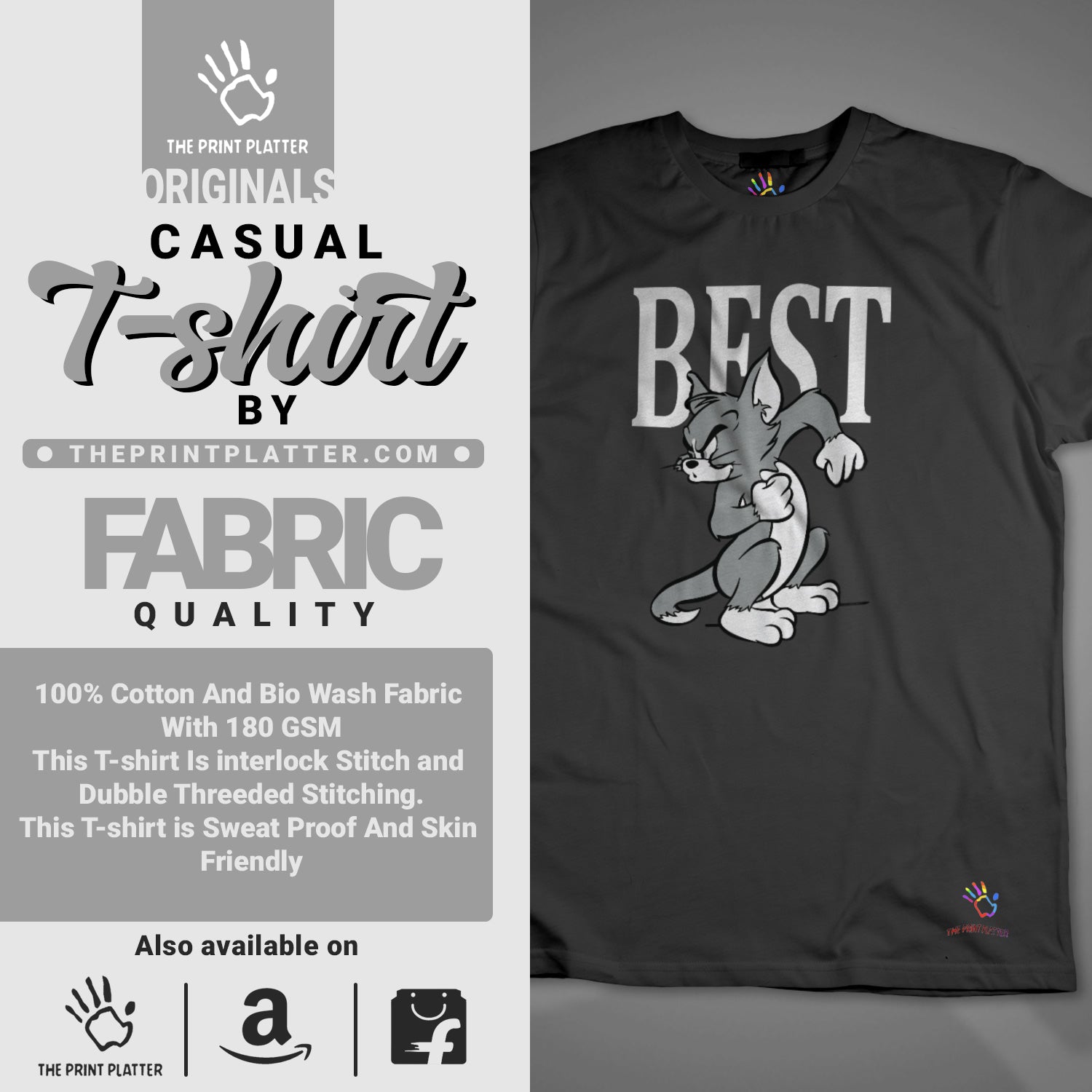 Best Tom Cotton Bio Wash 180gsm T-shirt | T66...