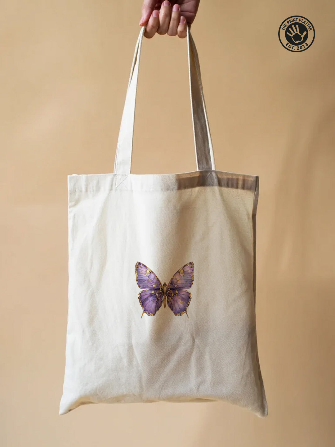 Butterfly Tote Bag –  Nature illustration Reusable Jute/Canvas Tote Bag