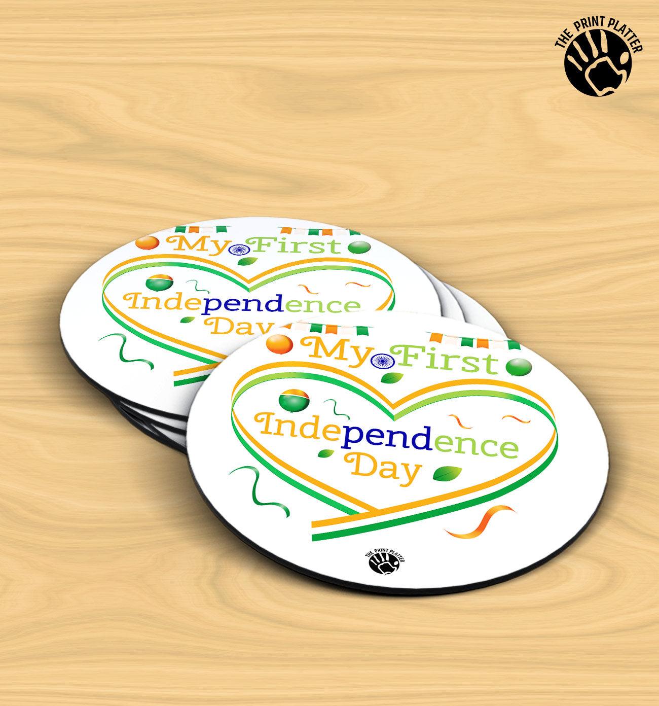 My First Indipendence Day - MDF Tea Coaster Pack Of 4 | TC-02