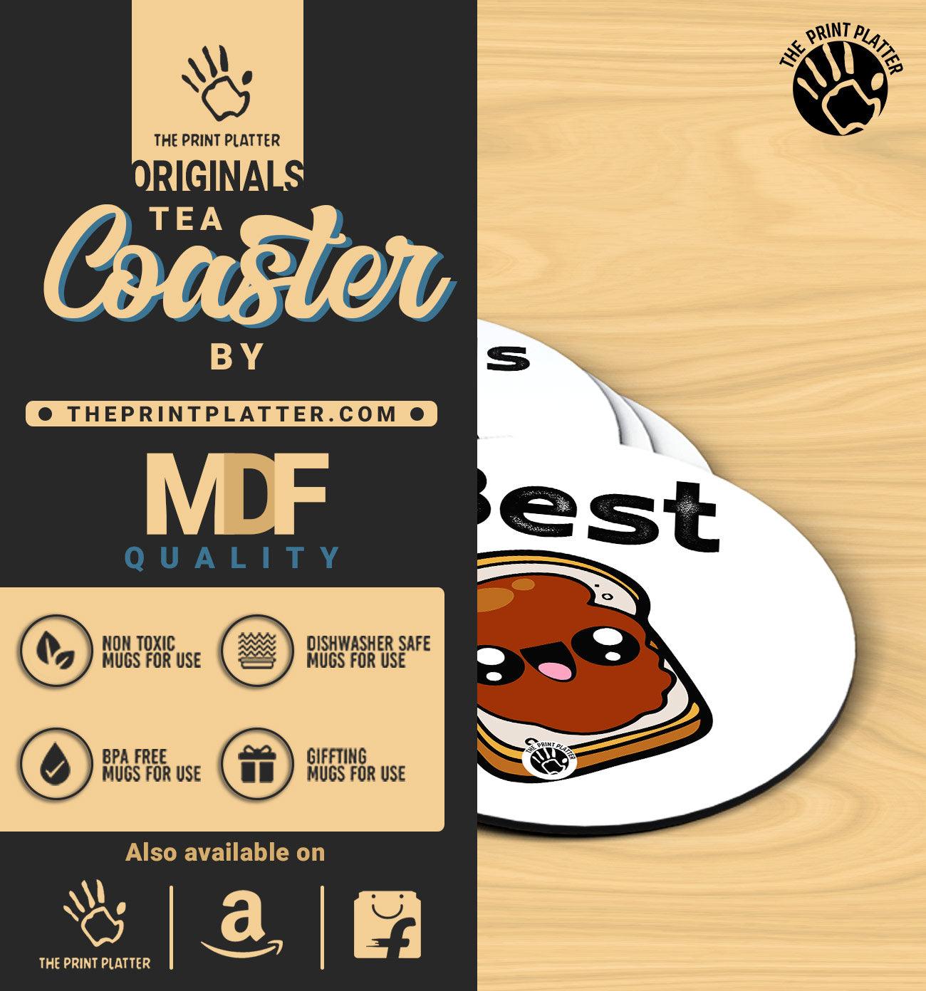 Friends Best - MDF Tea Coaster Pack Of 4 | TC-06