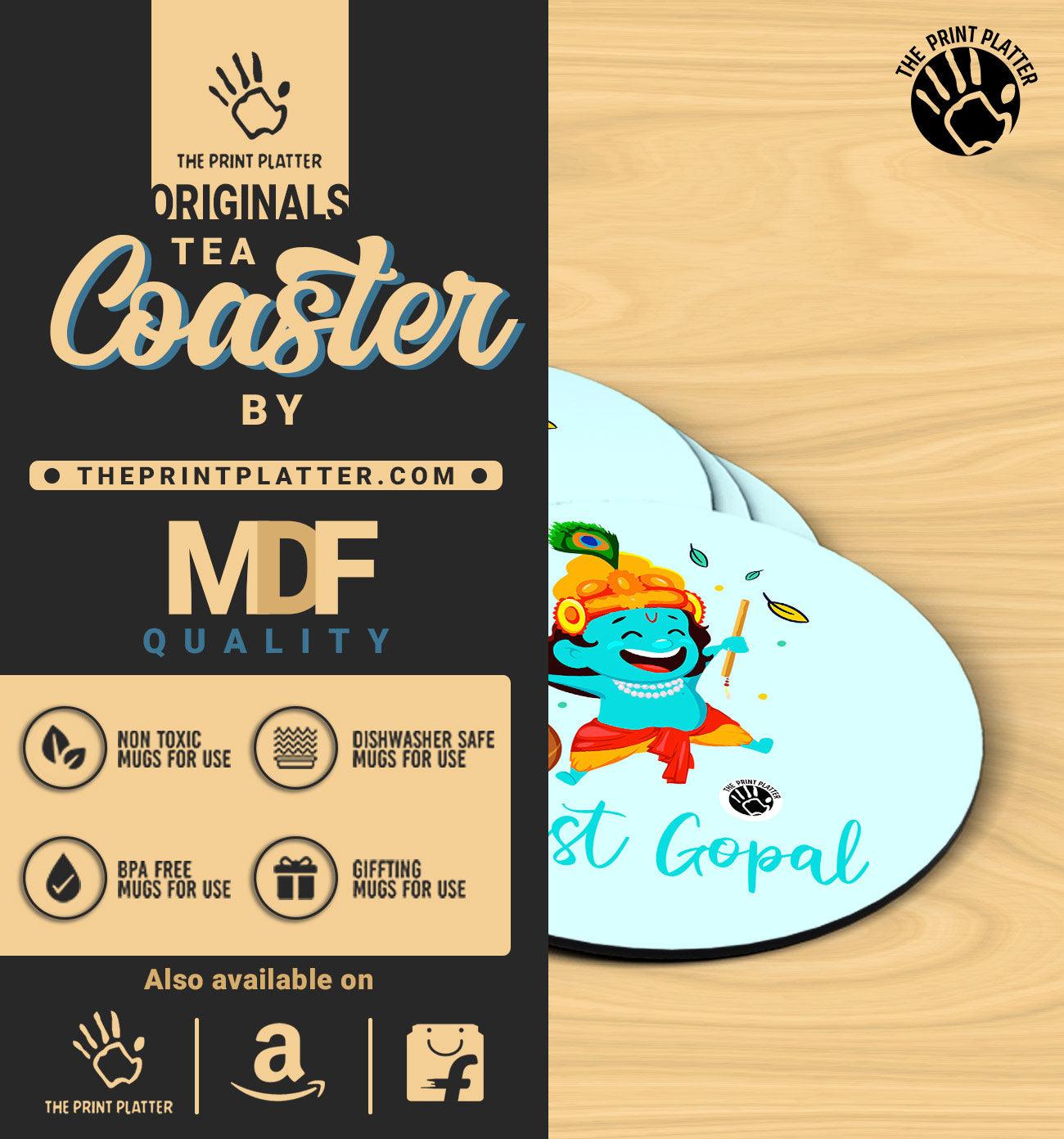 Cutest Gopal - MDF Tea Coaster Pack Of 4 | TC-16