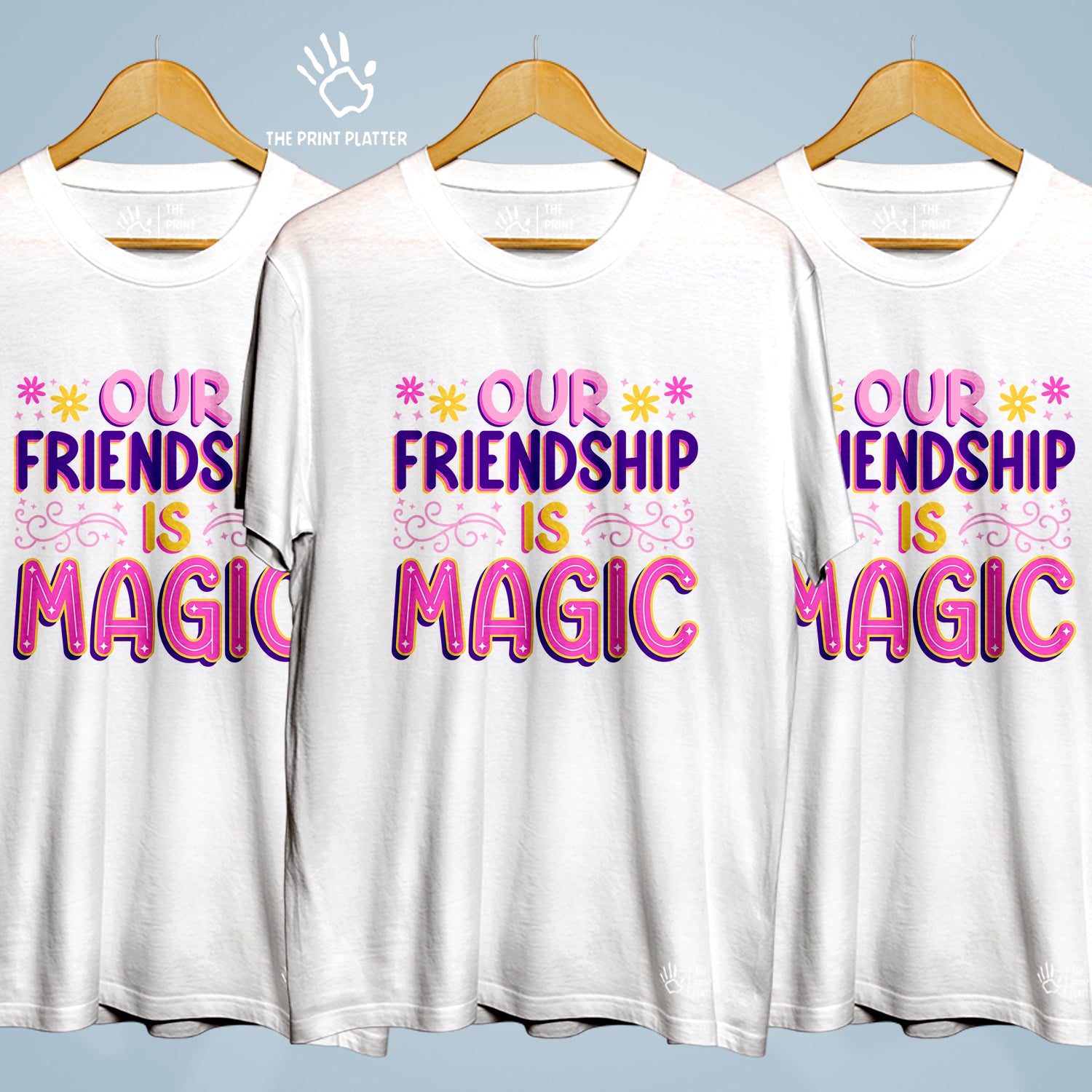 Our Friendship Is Magic Cotton Bio Wash 180gsm T-shirt | 3Combo-FriendshipDay-14-OFIM