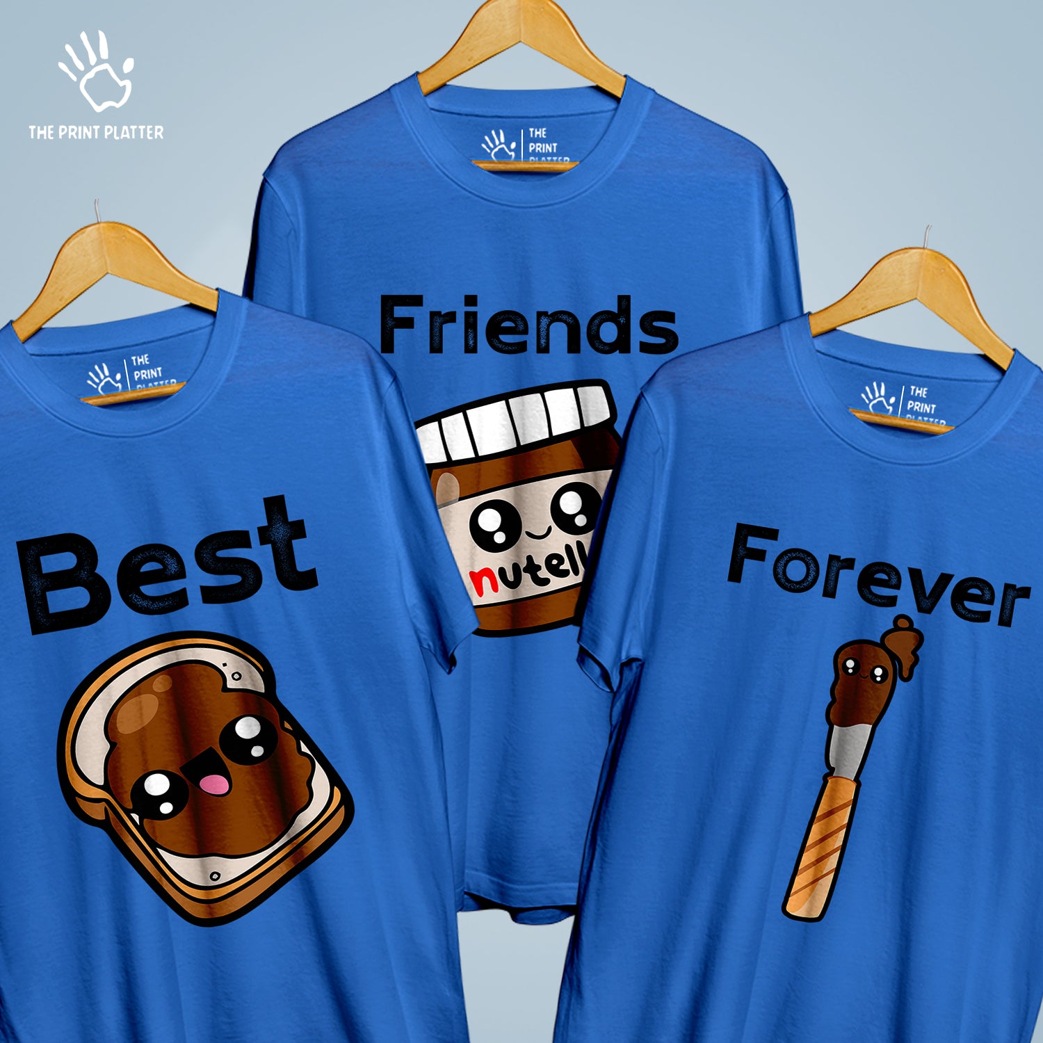 Best Friends Forever Cotton Bio Wash 180gsm T-shirt | 3Combo-FriendshipDay-2-BFF