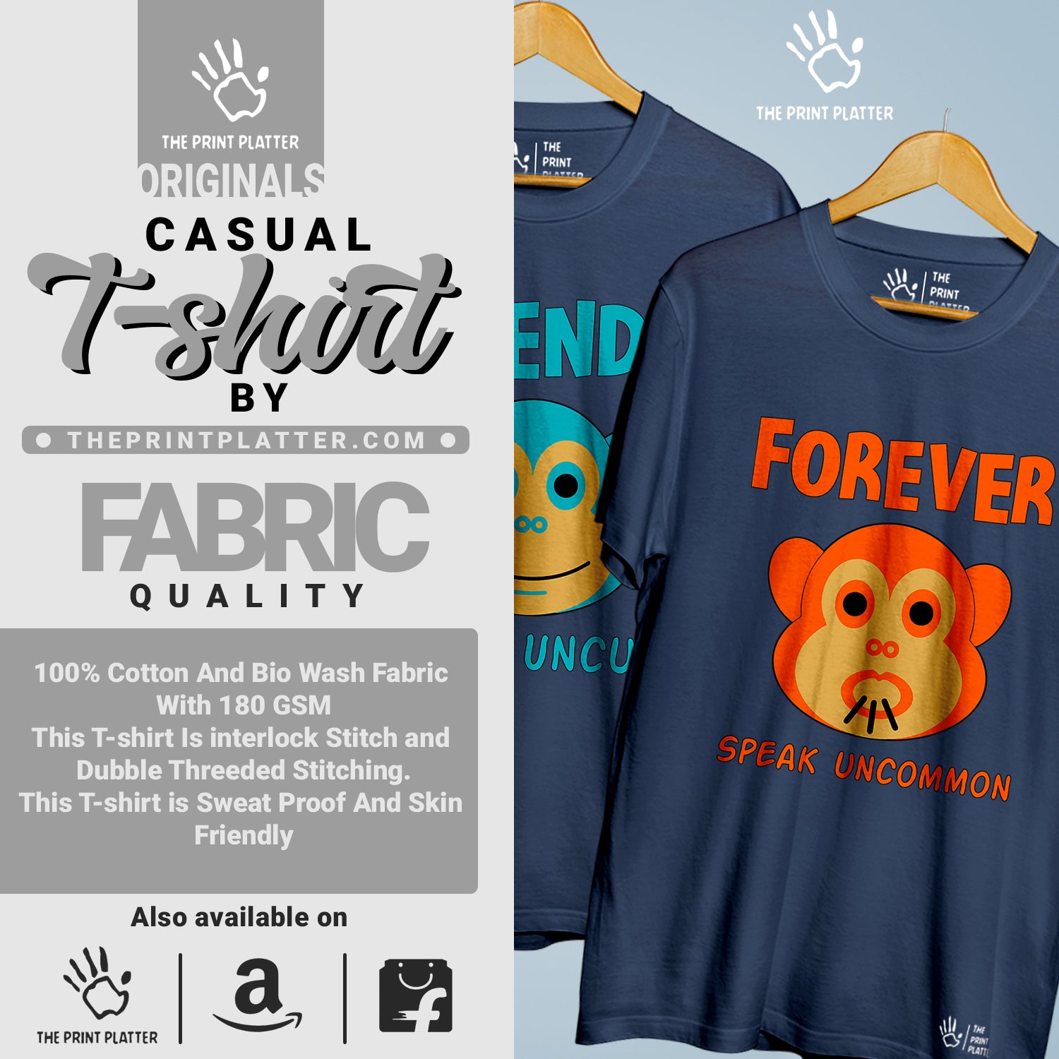 Best Friends Forever Cotton Bio Wash 180gsm T-shirt | 3Combo-FriendshipDay-3-BFF