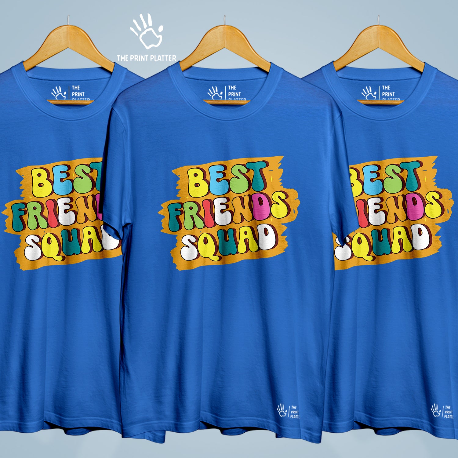 Best Friends Squad Cotton Bio Wash 180gsm T-shirt | 3Combo-FriendshipDay-5-BFS